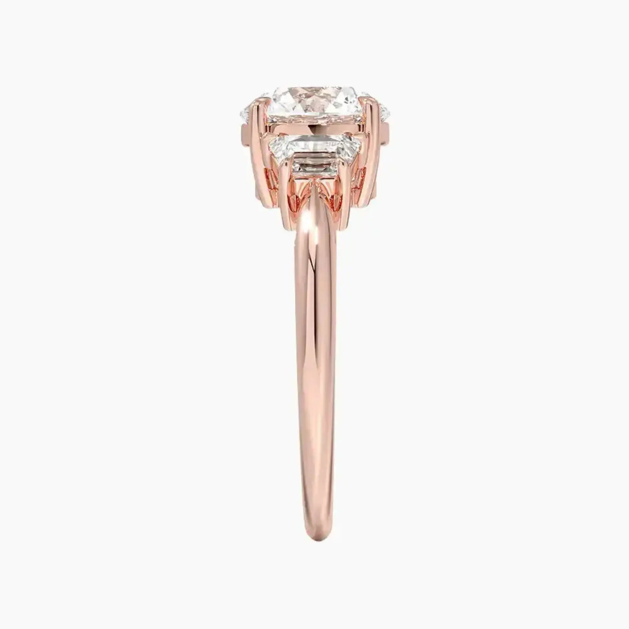 OBSER579 - Oriana Three Stone Round engagement ring setting view 6