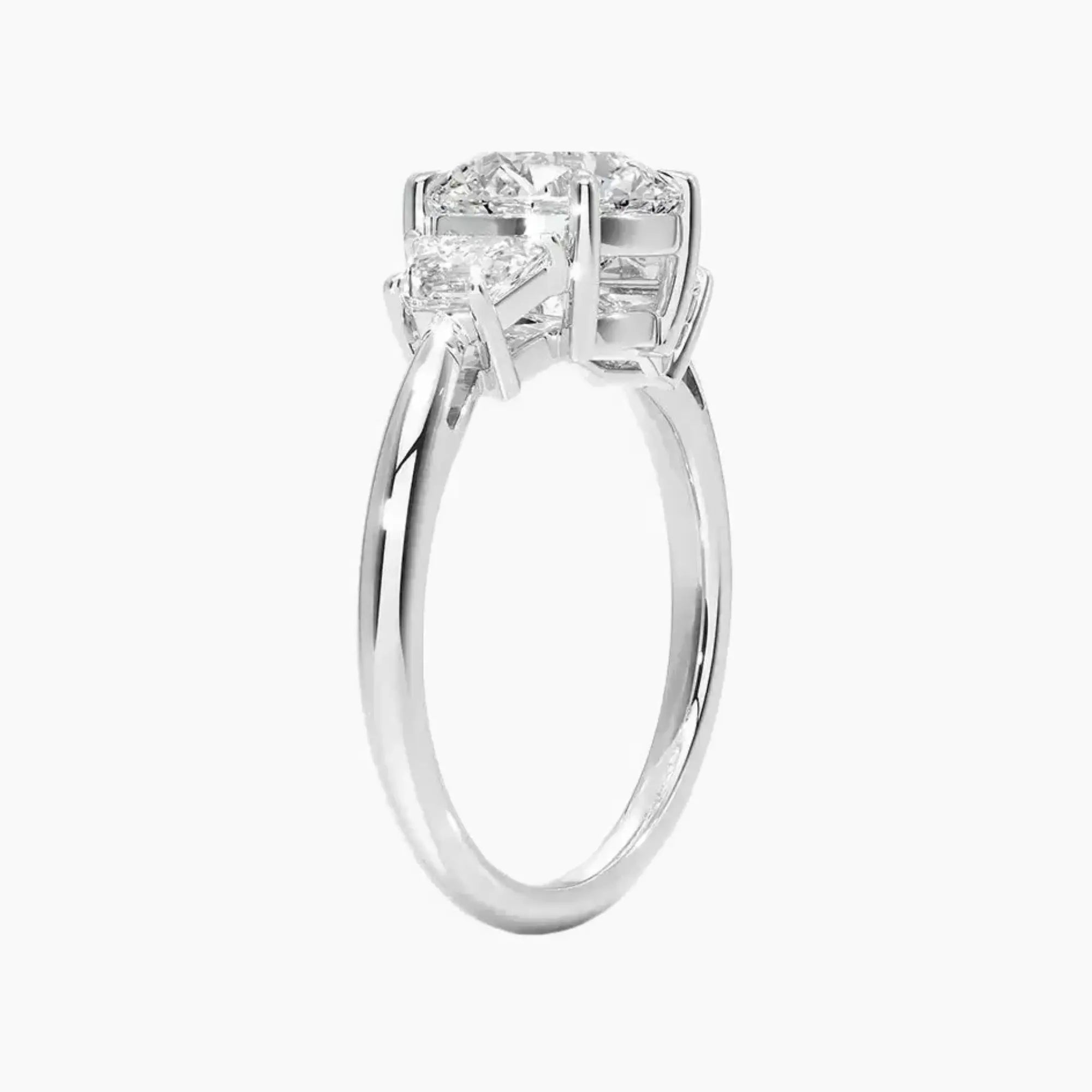 OBSER579 - Oriana Three Stone Round engagement ring setting view 2