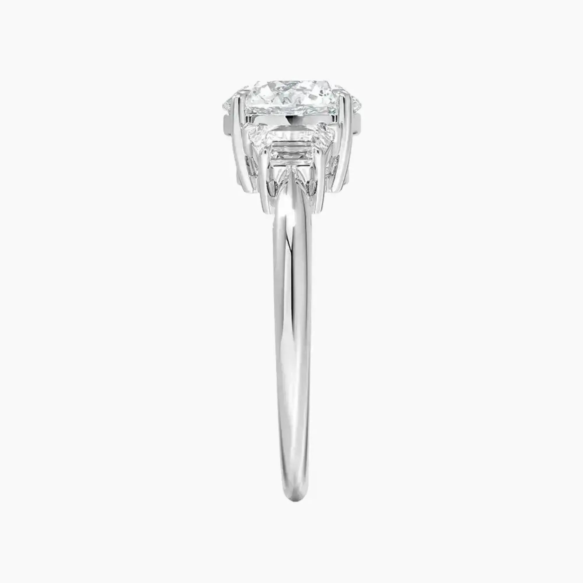 OBSER579 - Oriana Three Stone Round engagement ring setting view 3