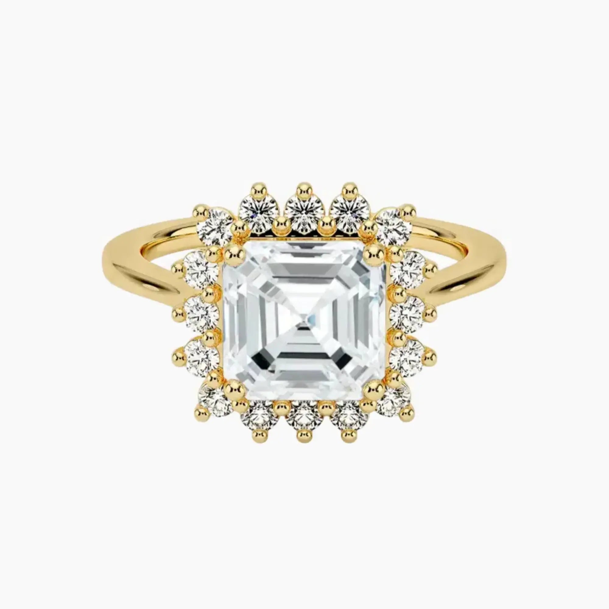 OBSER459 - Soraya Halo Asscher engagement ring setting view 7