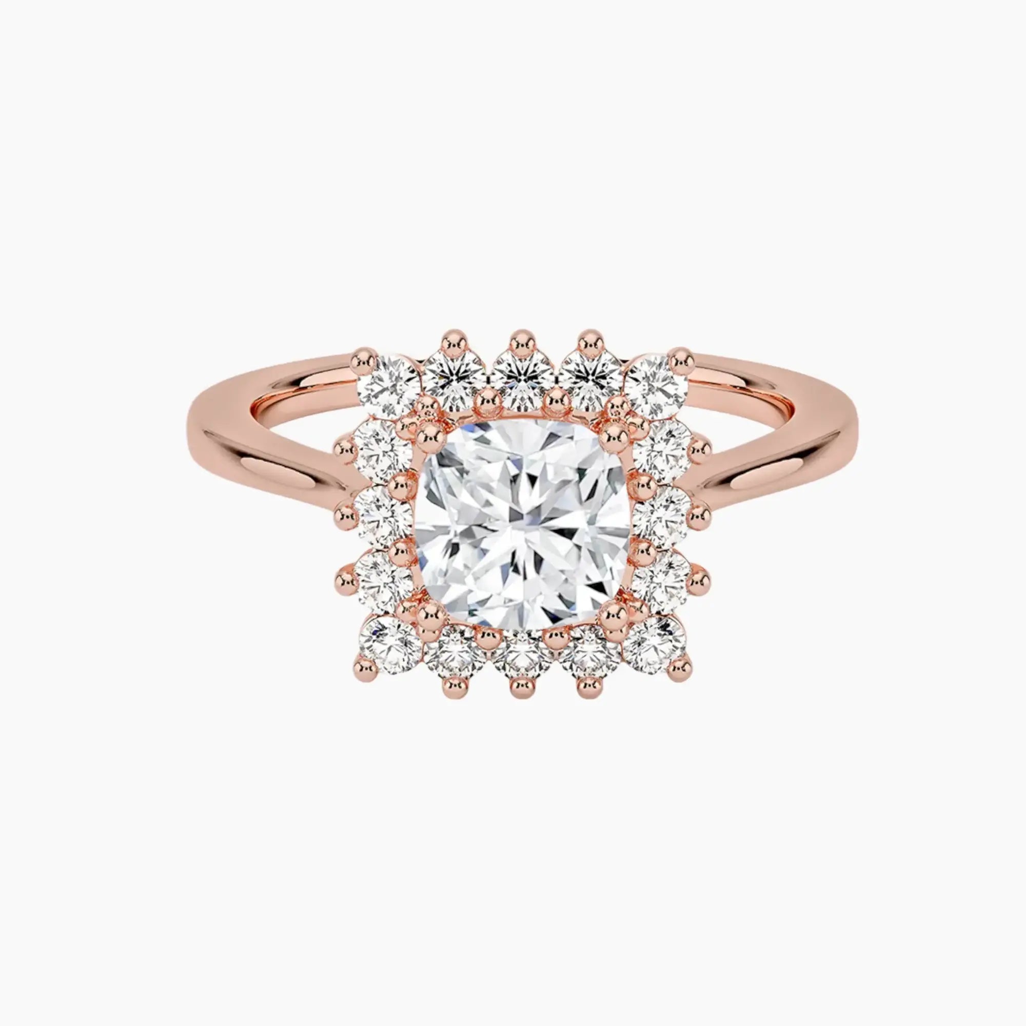 OBSER463 - Soraya Halo Cushion engagement ring setting view 4