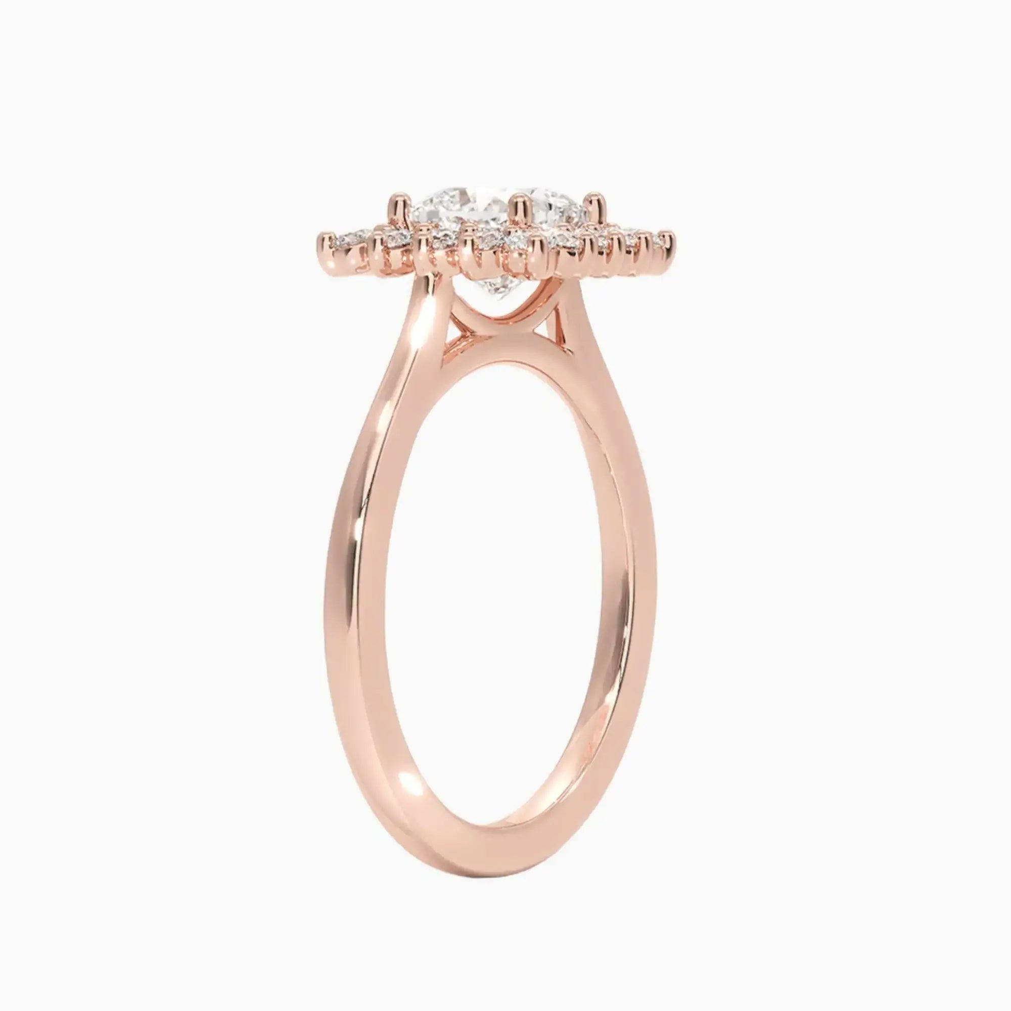 OBSER463 - Soraya Halo Cushion engagement ring setting view 5