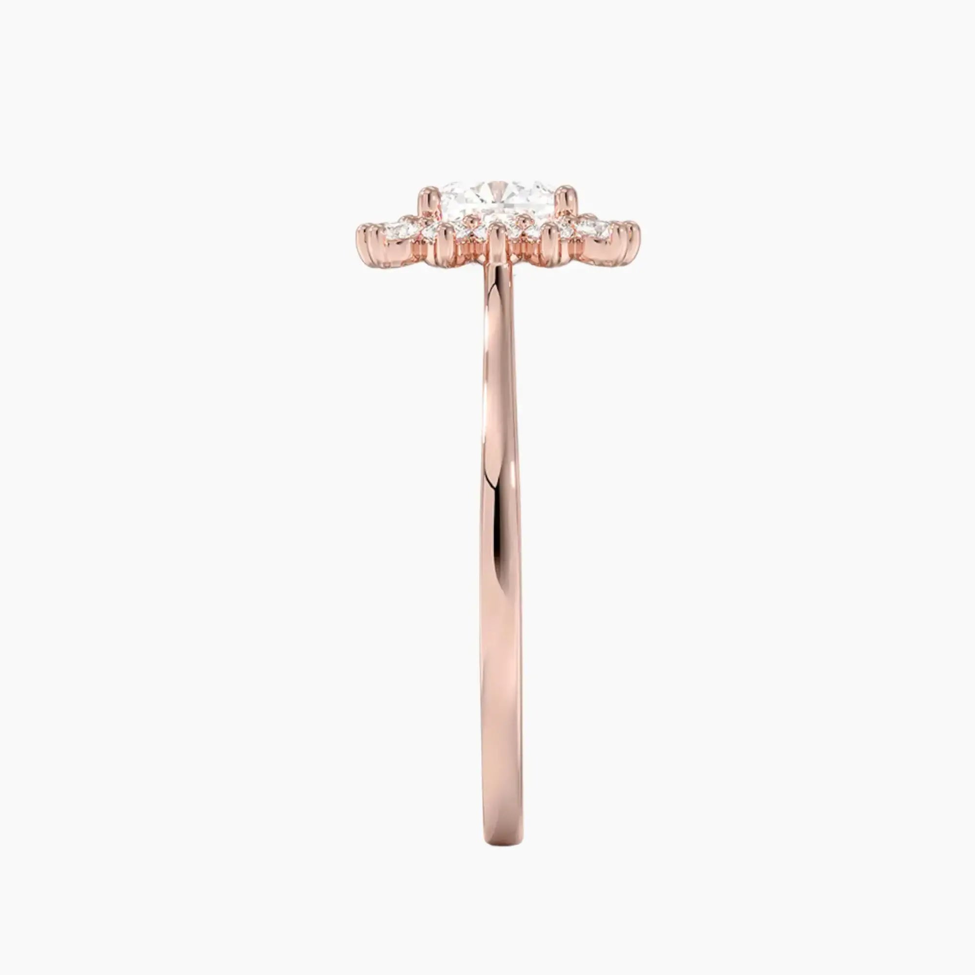 OBSER463 - Soraya Halo Cushion engagement ring setting view 6