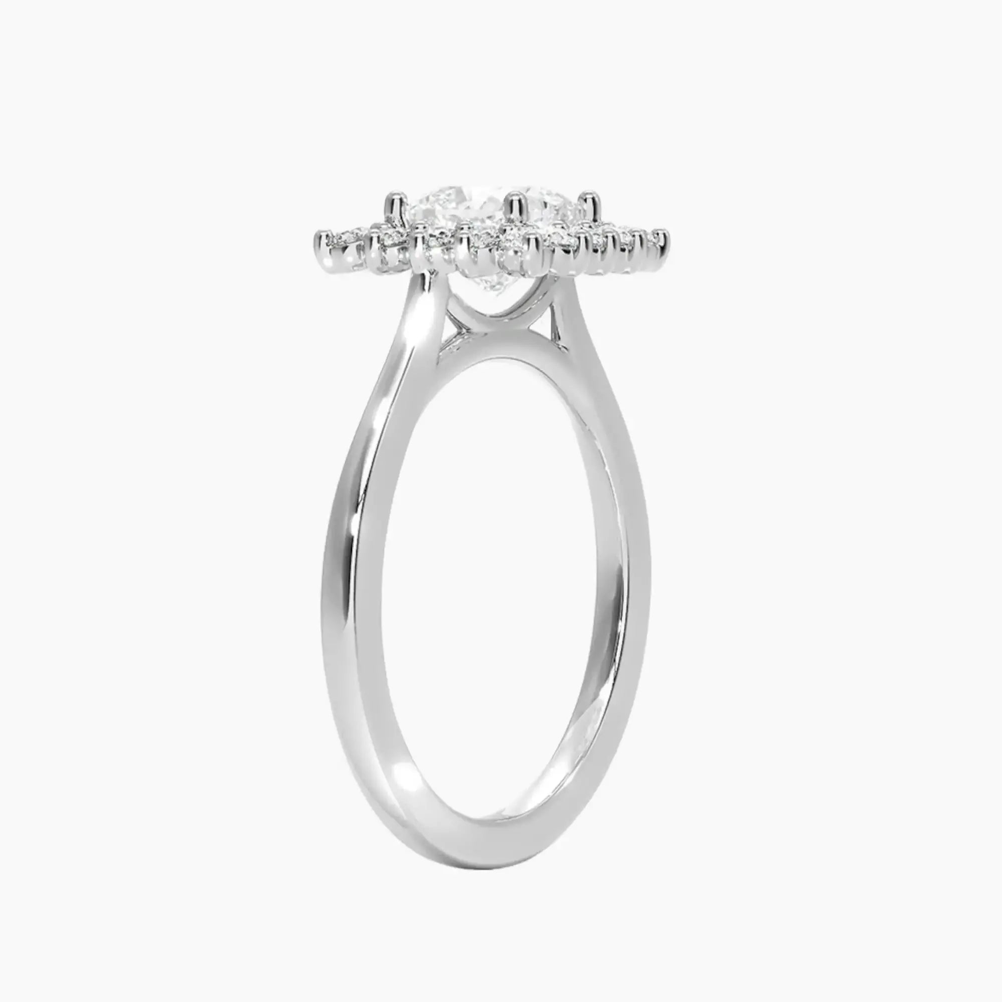 OBSER463 - Soraya Halo Cushion engagement ring setting view 2