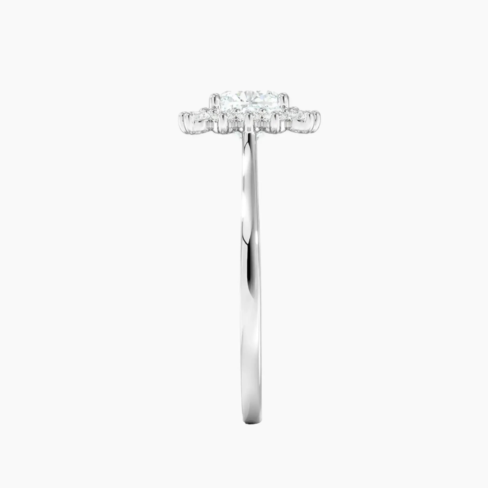 OBSER463 - Soraya Halo Cushion engagement ring setting view 3