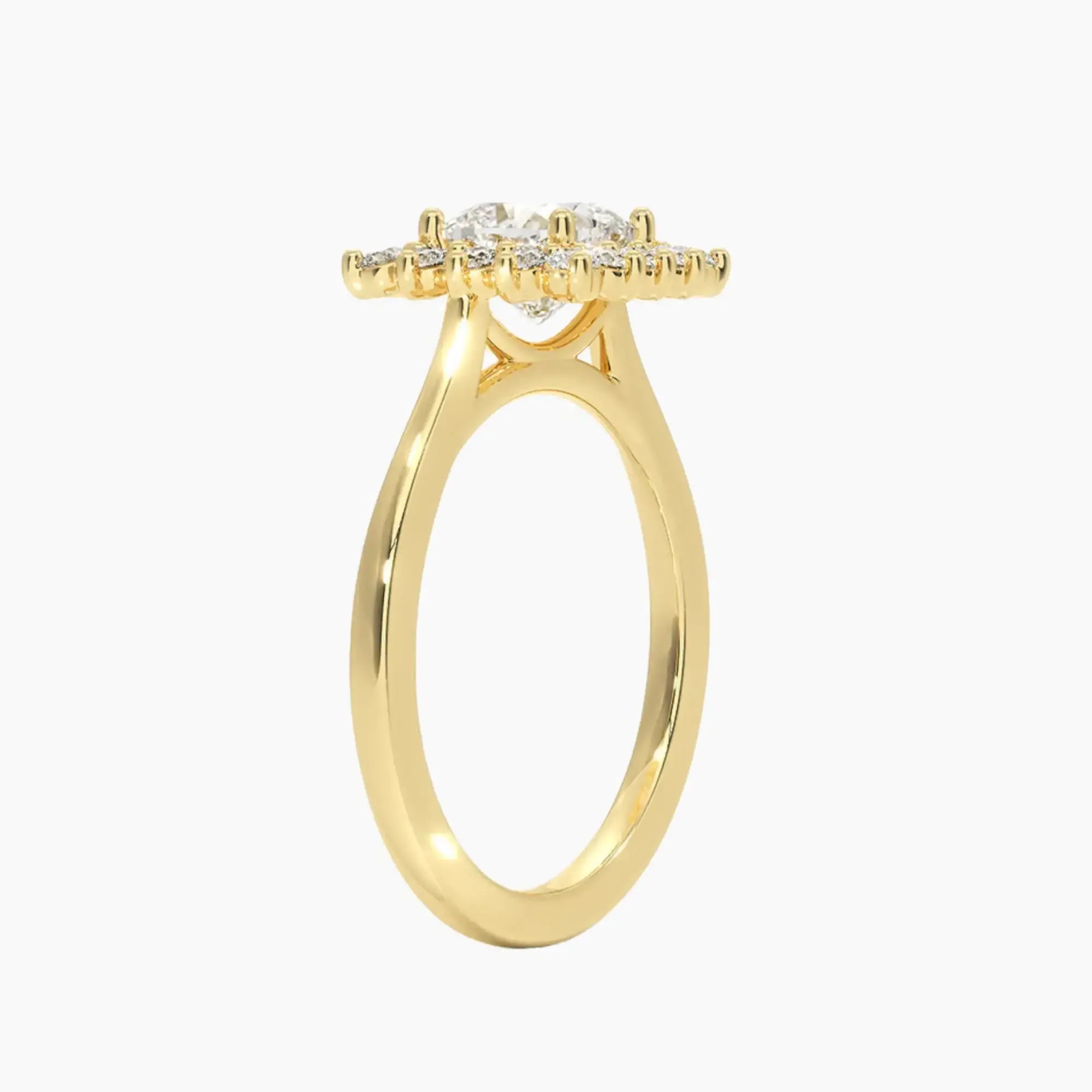 OBSER463 - Soraya Halo Cushion engagement ring setting view 8