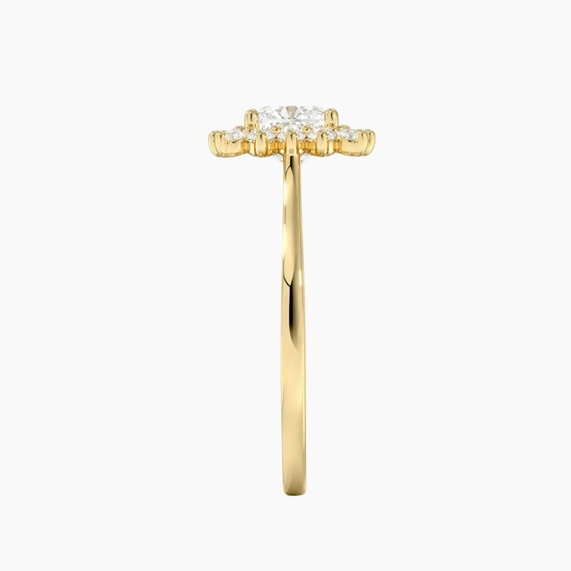 OBSER463 - Soraya Halo Cushion engagement ring setting view 9