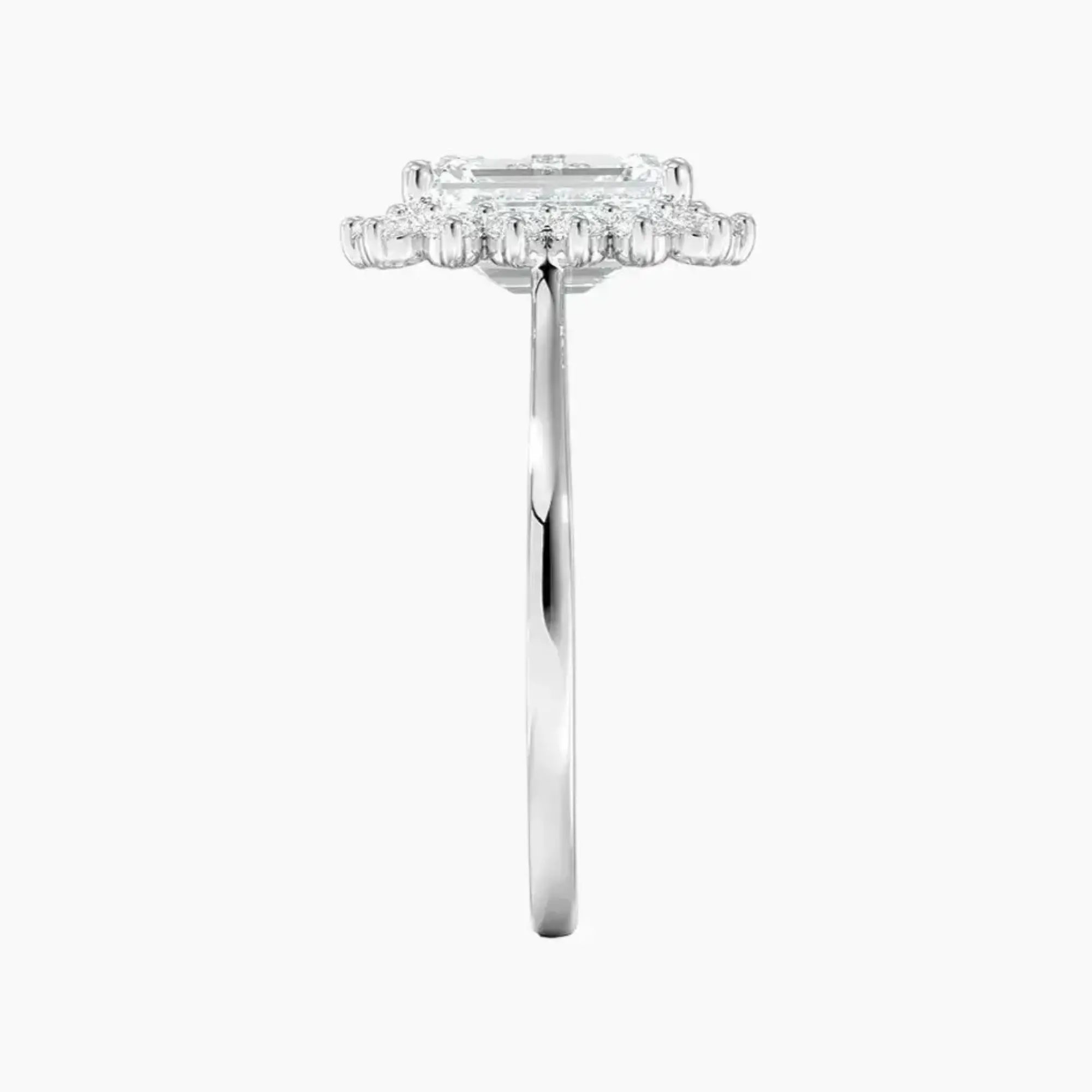 OBSER165 - Soraya Halo Emerald engagement ring setting view 3