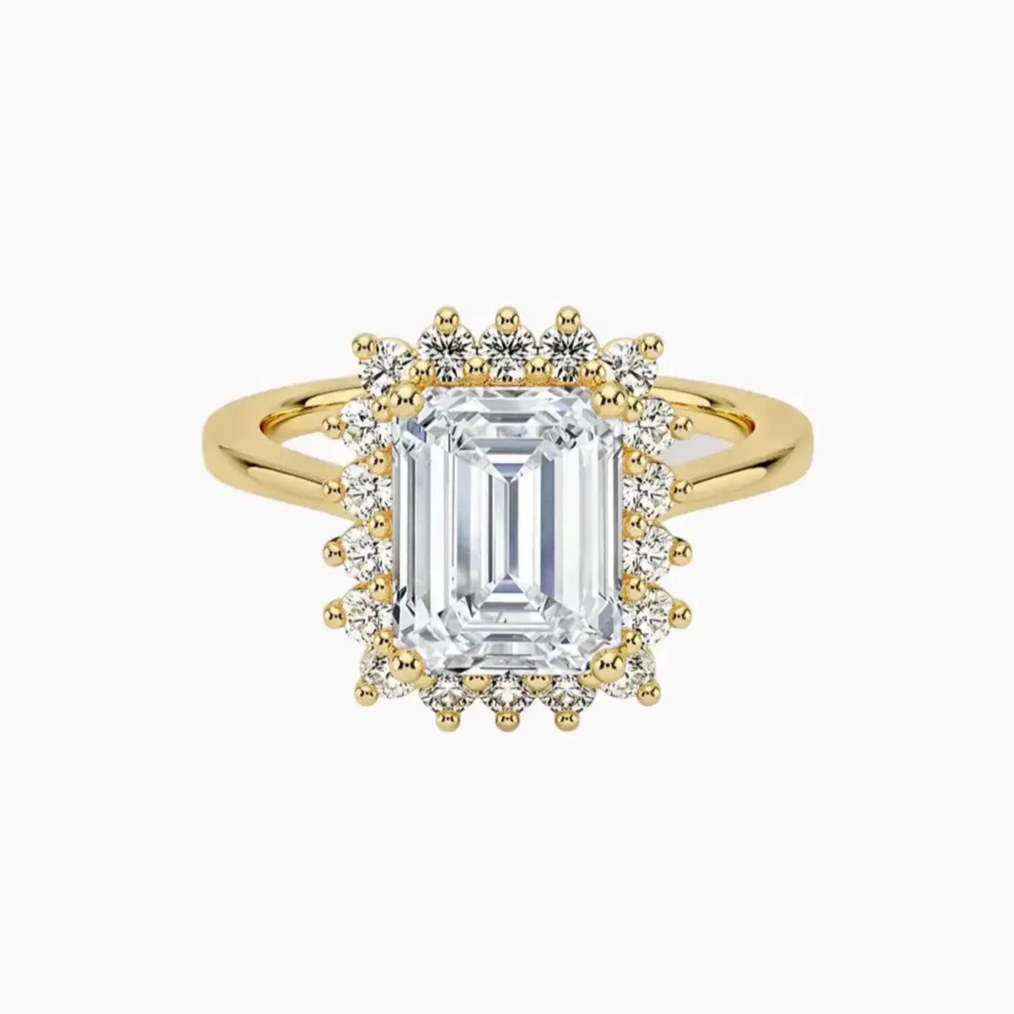 OBSER165 - Soraya Halo Emerald engagement ring setting view 7