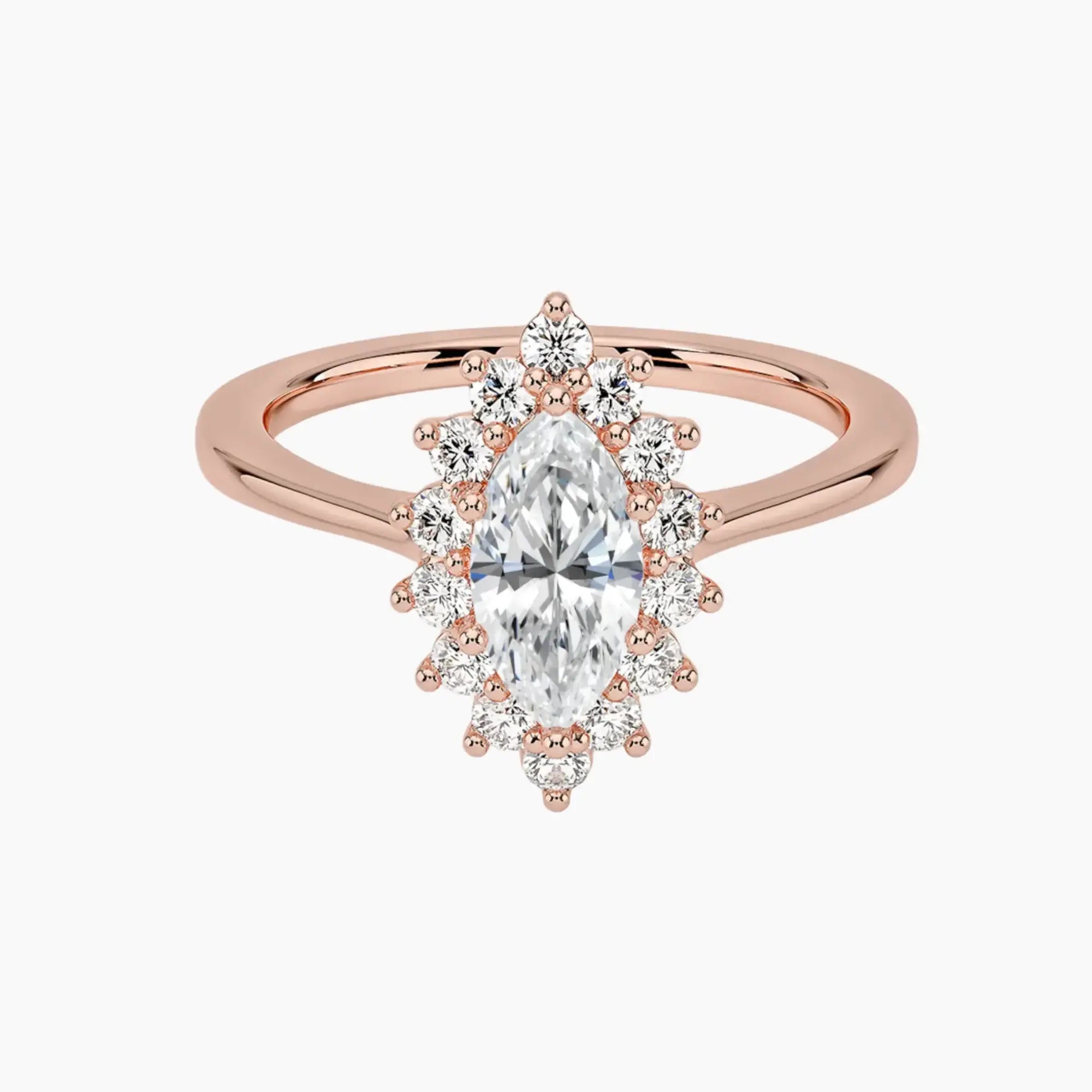 OBSER460 - Soraya Halo Marquise engagement ring setting view 4