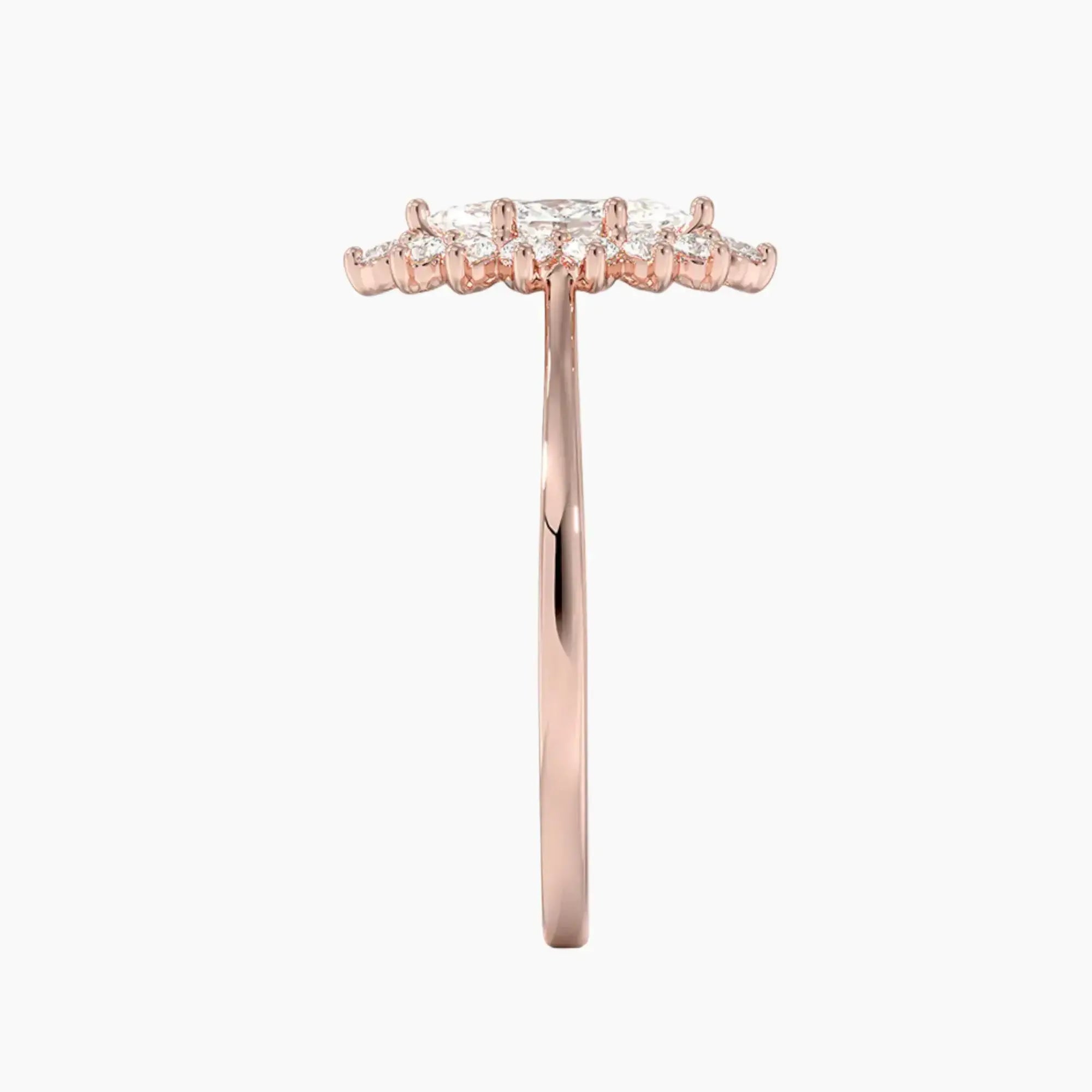 OBSER460 - Soraya Halo Marquise engagement ring setting view 6