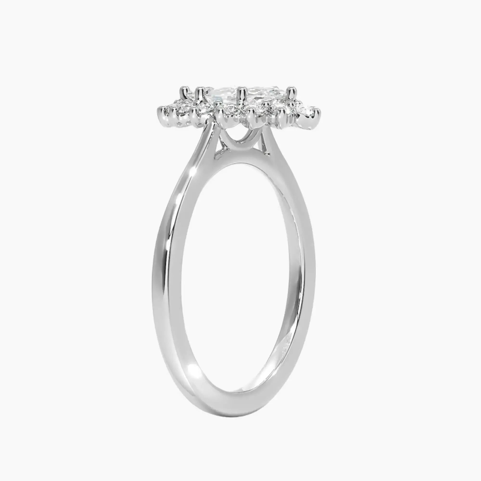 OBSER460 - Soraya Halo Marquise engagement ring setting view 2