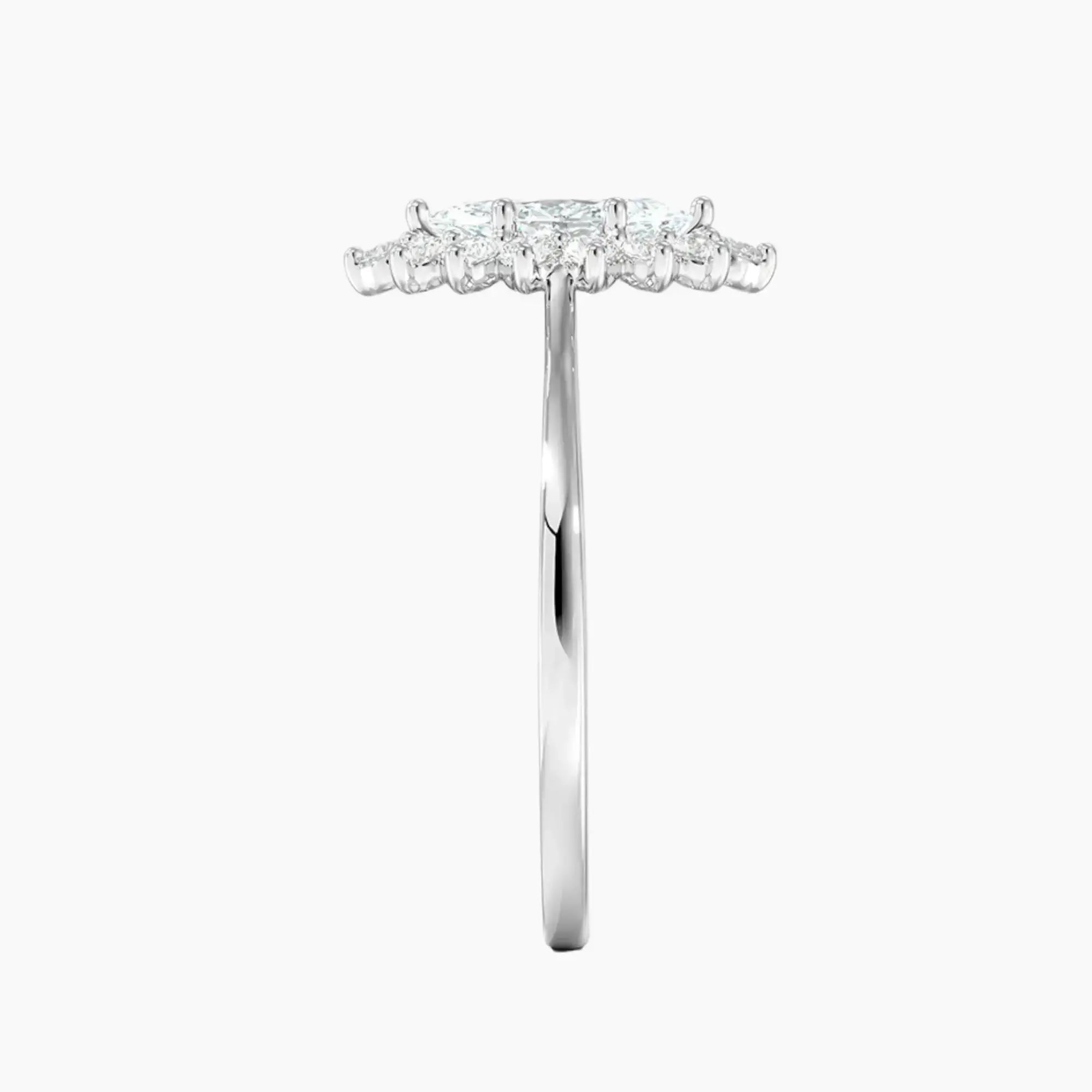 OBSER460 - Soraya Halo Marquise engagement ring setting view 3