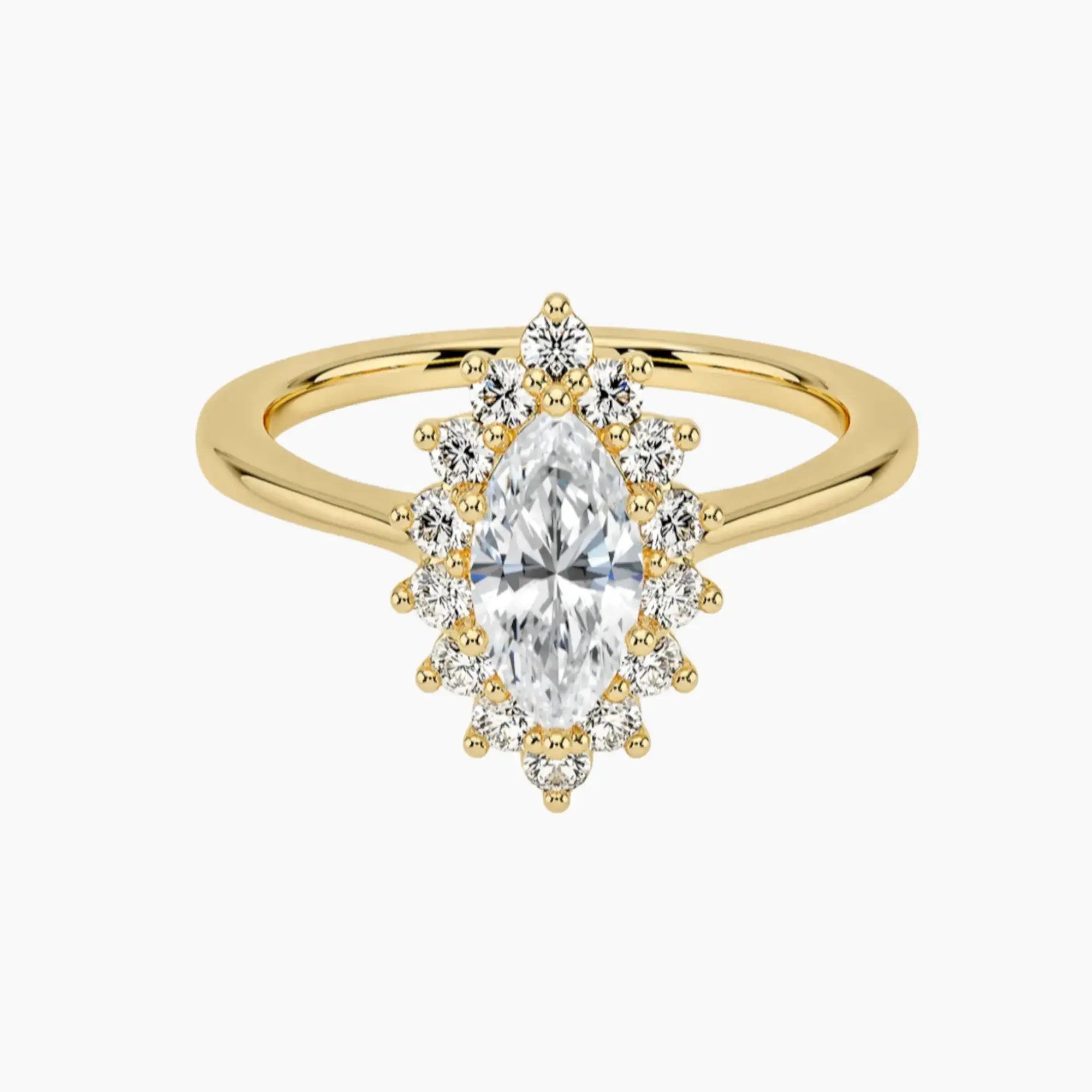 OBSER460 - Soraya Halo Marquise engagement ring setting view 7