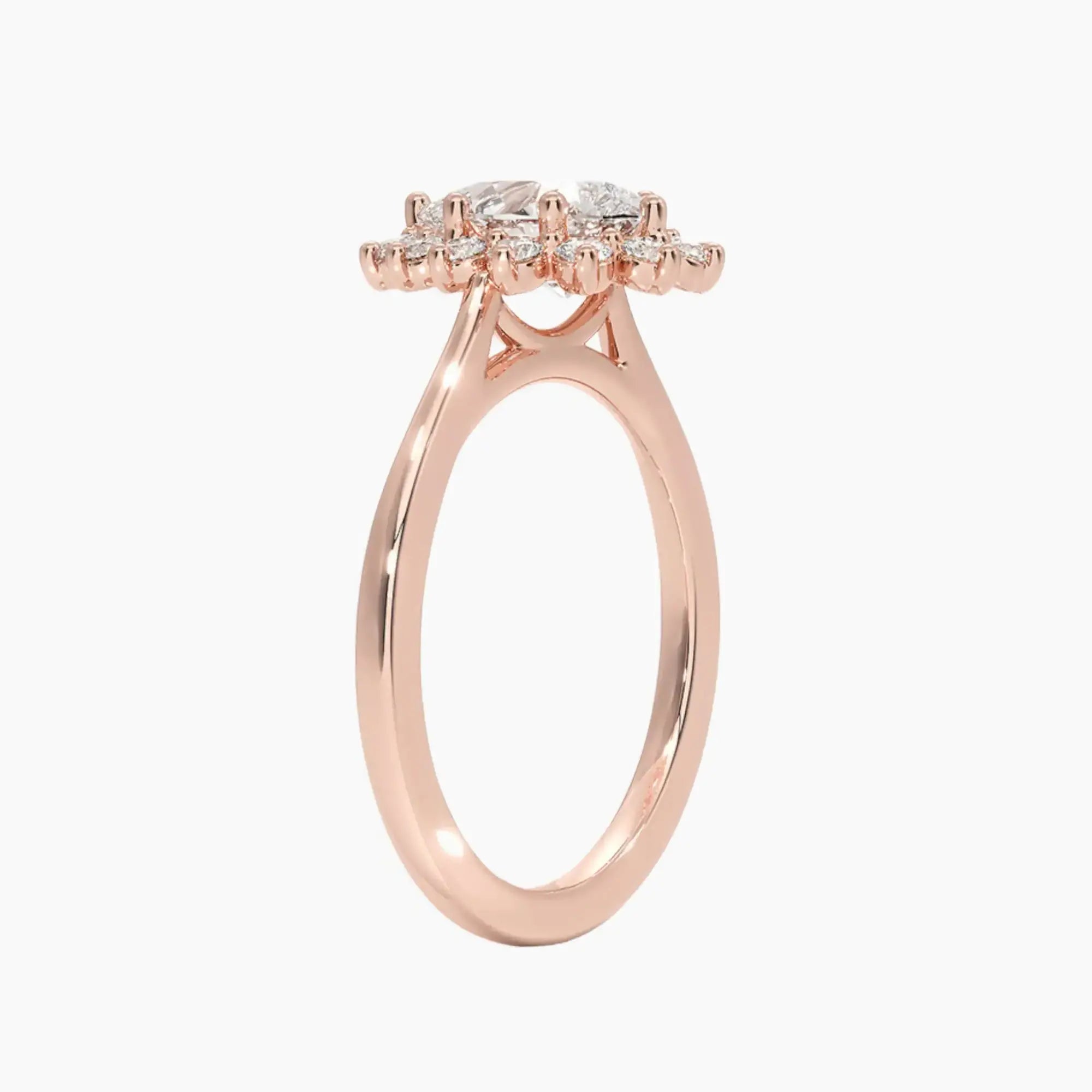 OBSER462 - Soraya Halo Pear engagement ring setting view 5