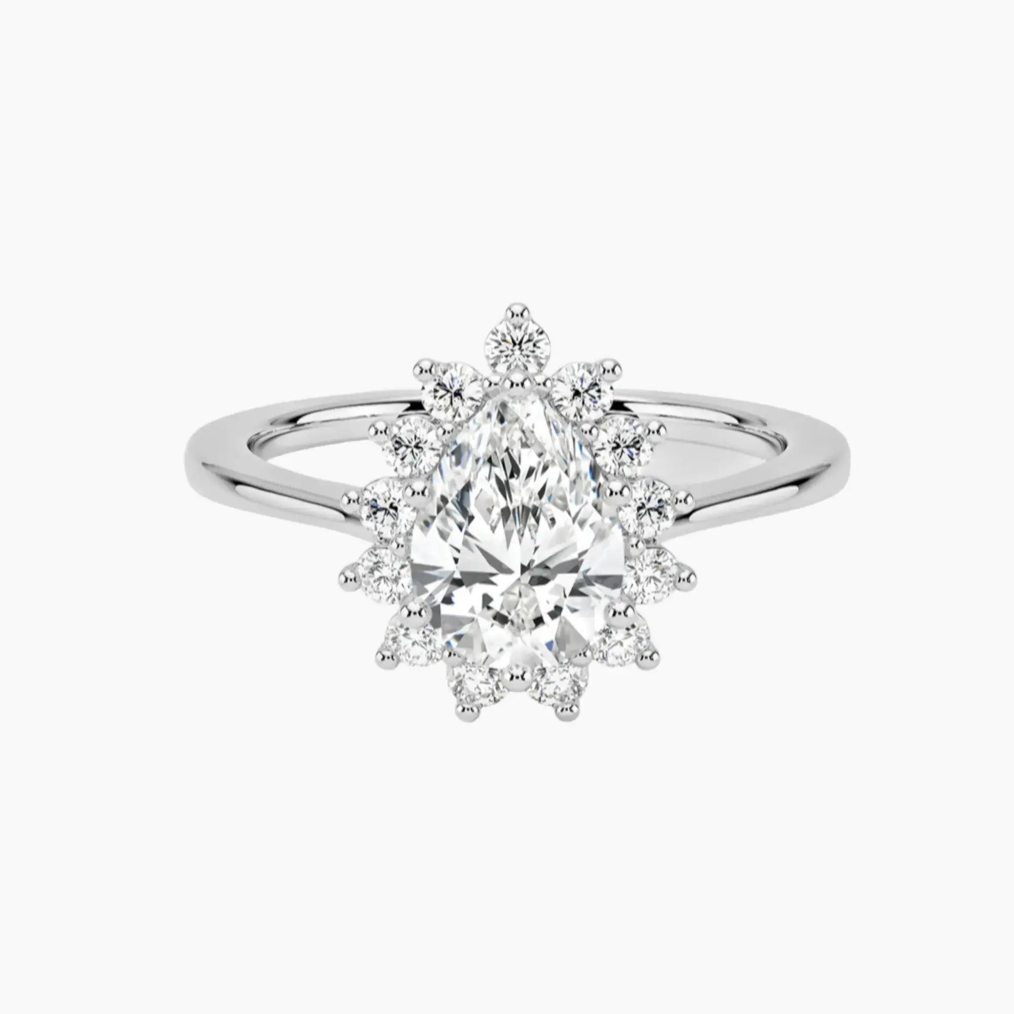 OBSER462 - Soraya Halo Pear engagement ring setting view 1