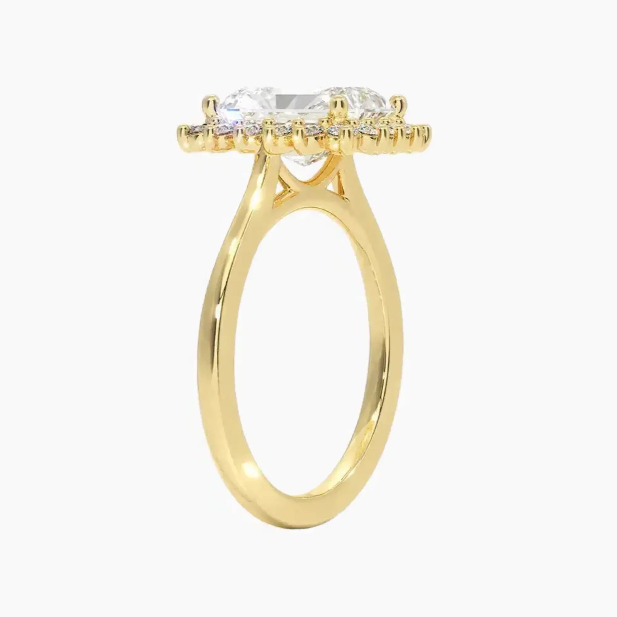 OBSER458 - Soraya Halo Radiant engagement ring setting view 8
