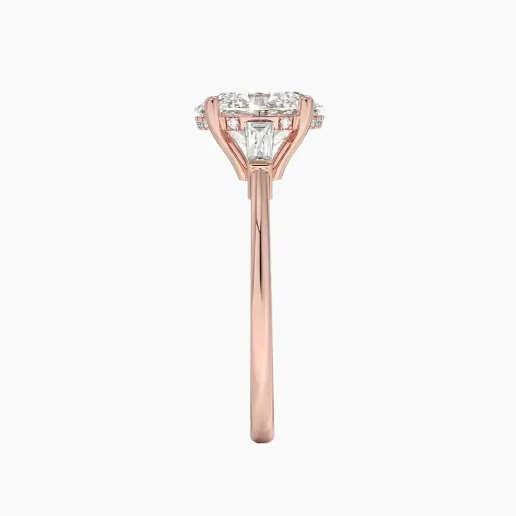 OBSER665 - Nyx Hidden Halo Three Stone Oval engagement ring setting view 6