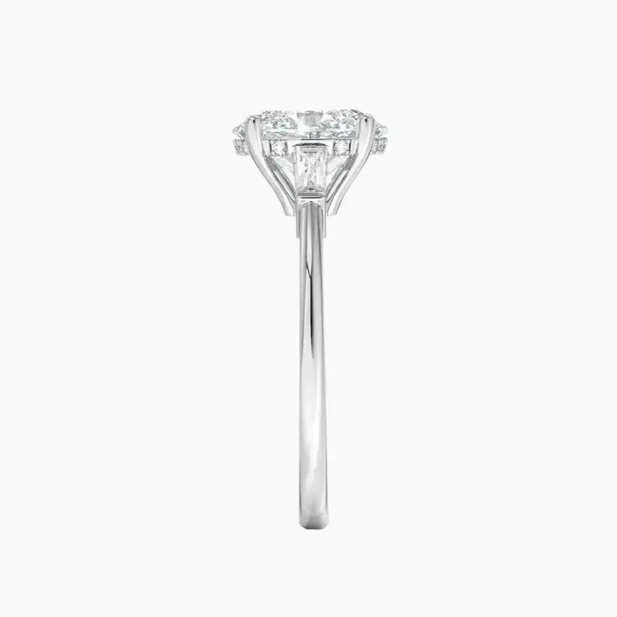 OBSER665 - Nyx Hidden Halo Three Stone Oval engagement ring setting view 3