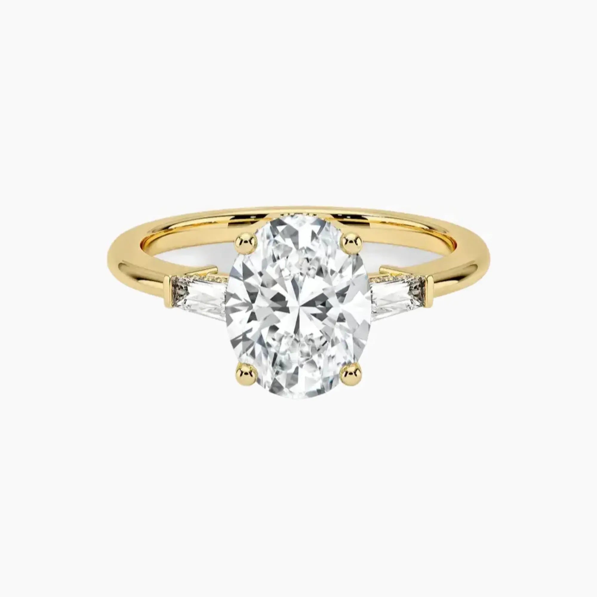 OBSER665 - Nyx Hidden Halo Three Stone Oval engagement ring setting view 7