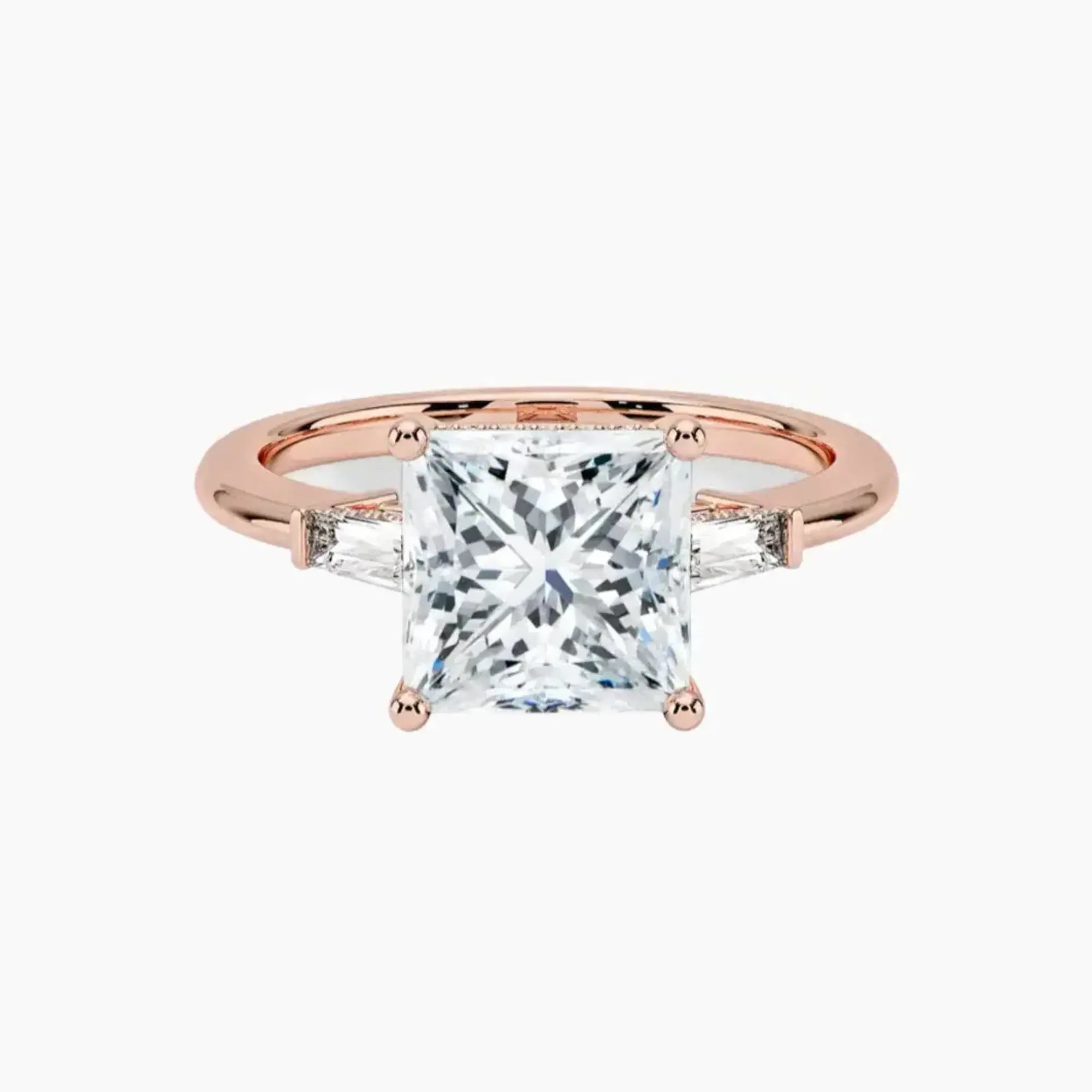 OBSER663 - Nyx Hidden Halo Three Stone Princess engagement ring setting view 4