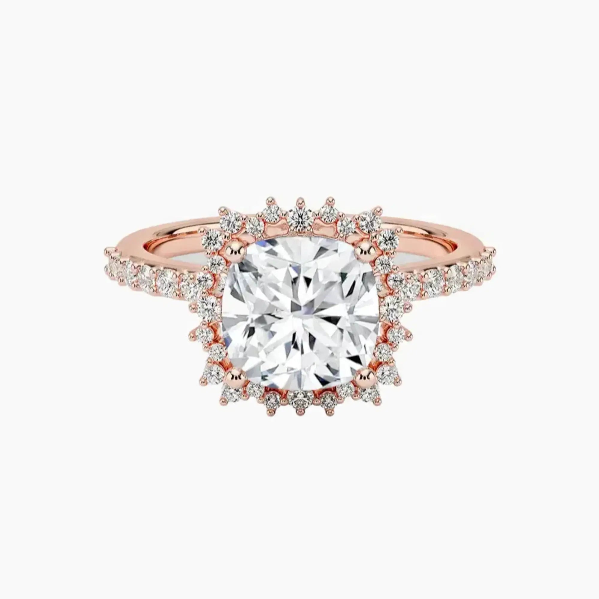 OBSER408 - Coraline Halo Cushion engagement ring setting view 4