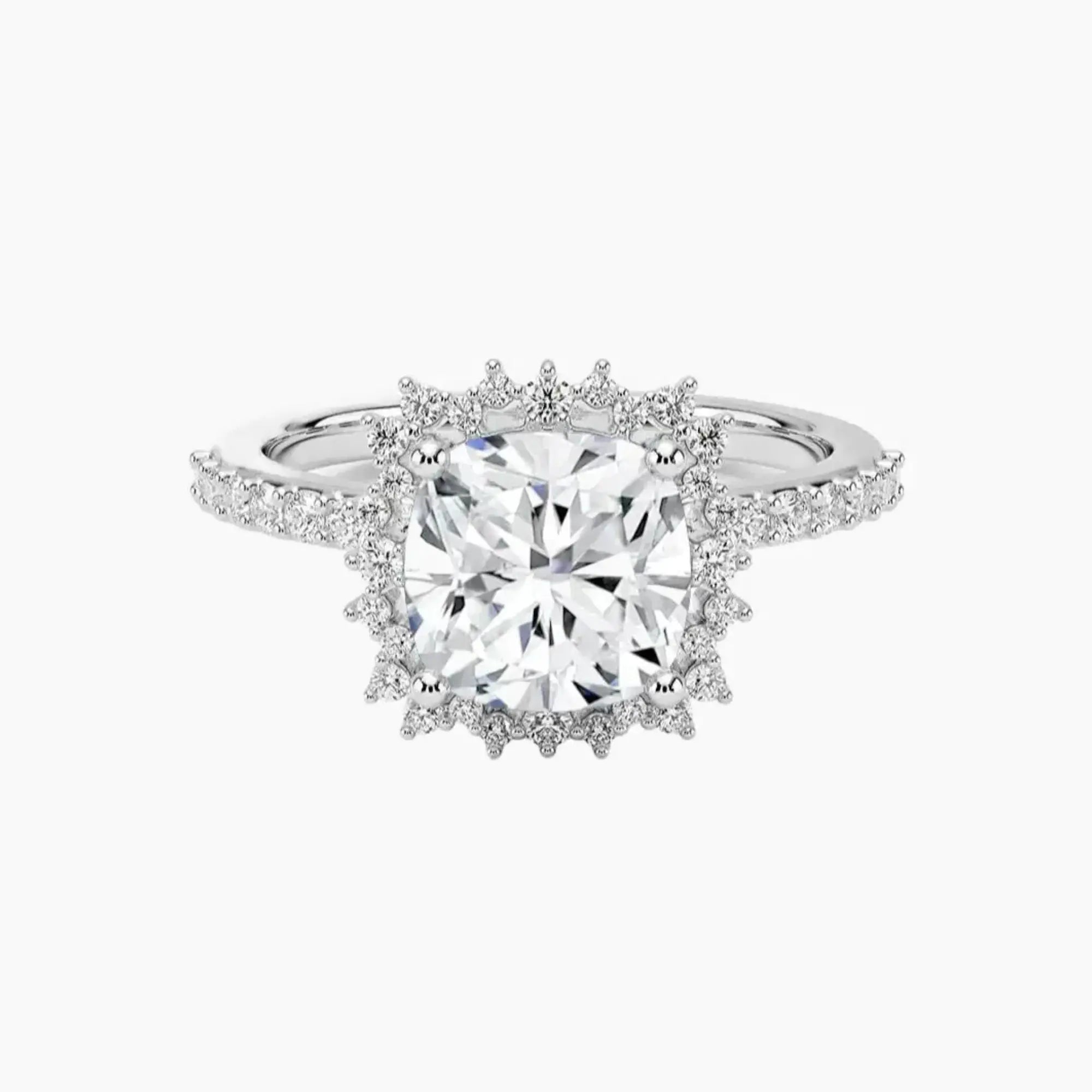 OBSER408 - Coraline Halo Cushion engagement ring setting view 1