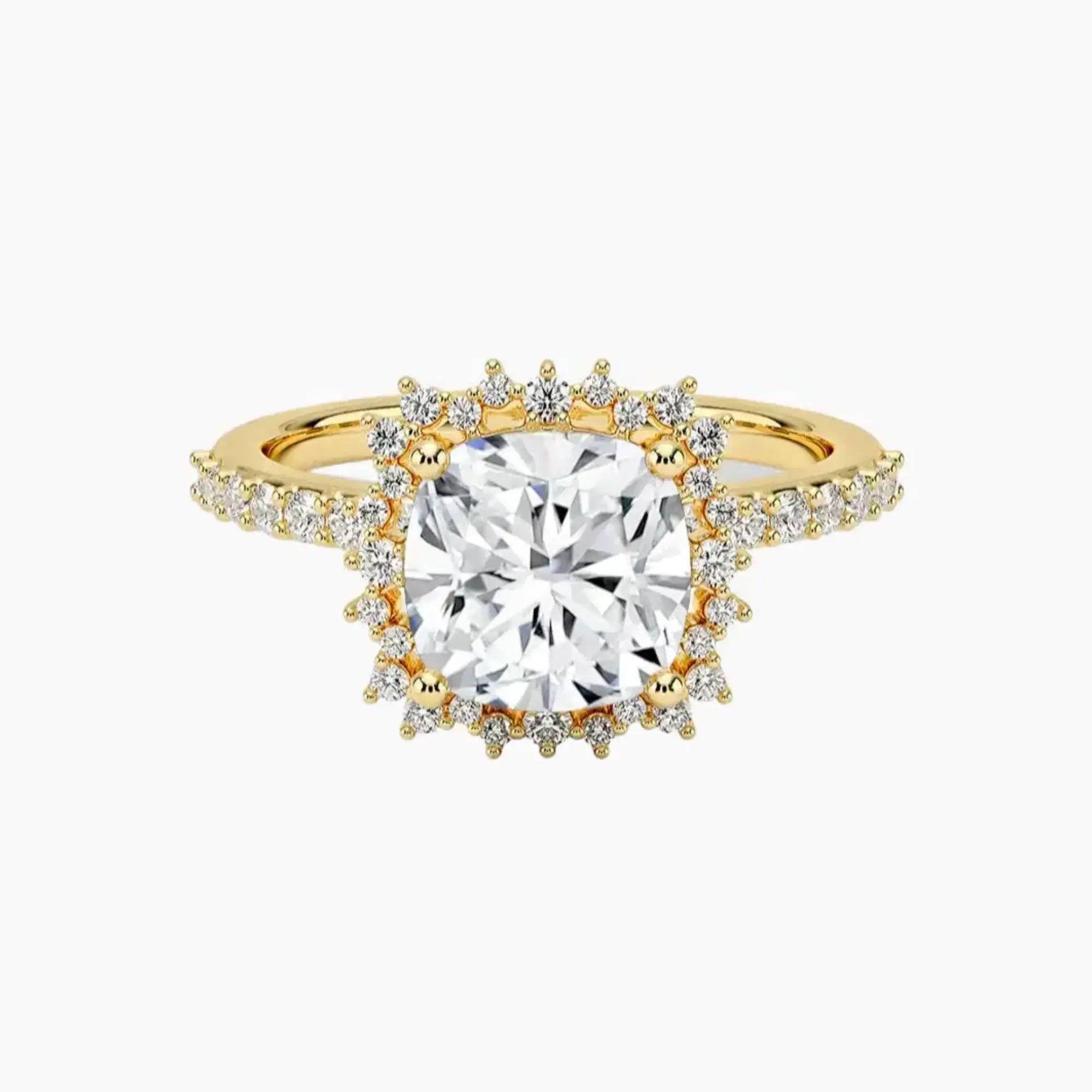 OBSER408 - Coraline Halo Cushion engagement ring setting view 7