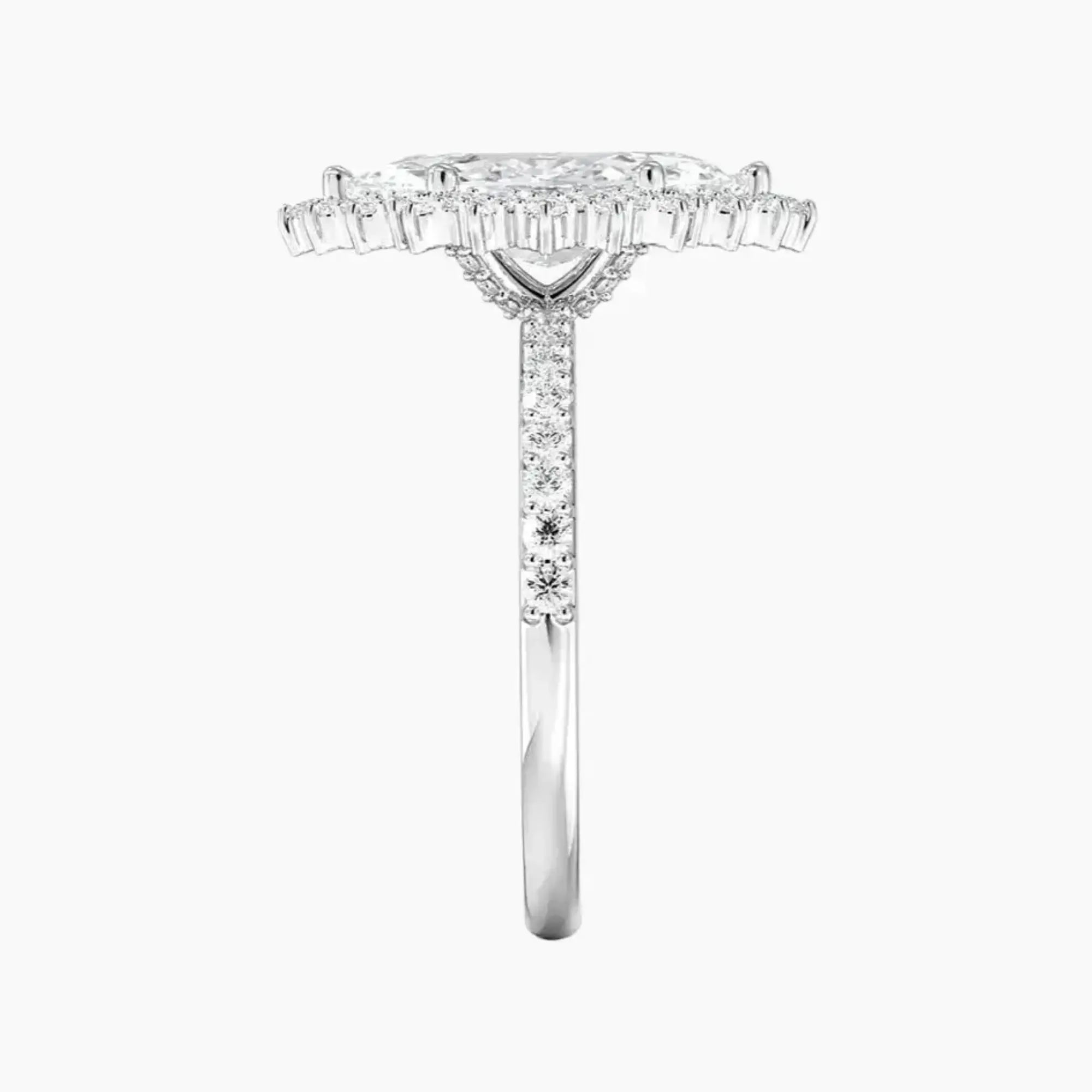 OBSER022 - Coraline Halo Marquise engagement ring setting view 3