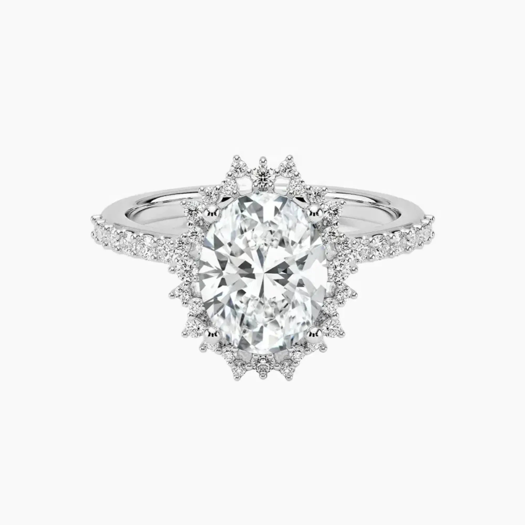 OBSER409 - Coraline Halo Oval engagement ring setting view 1