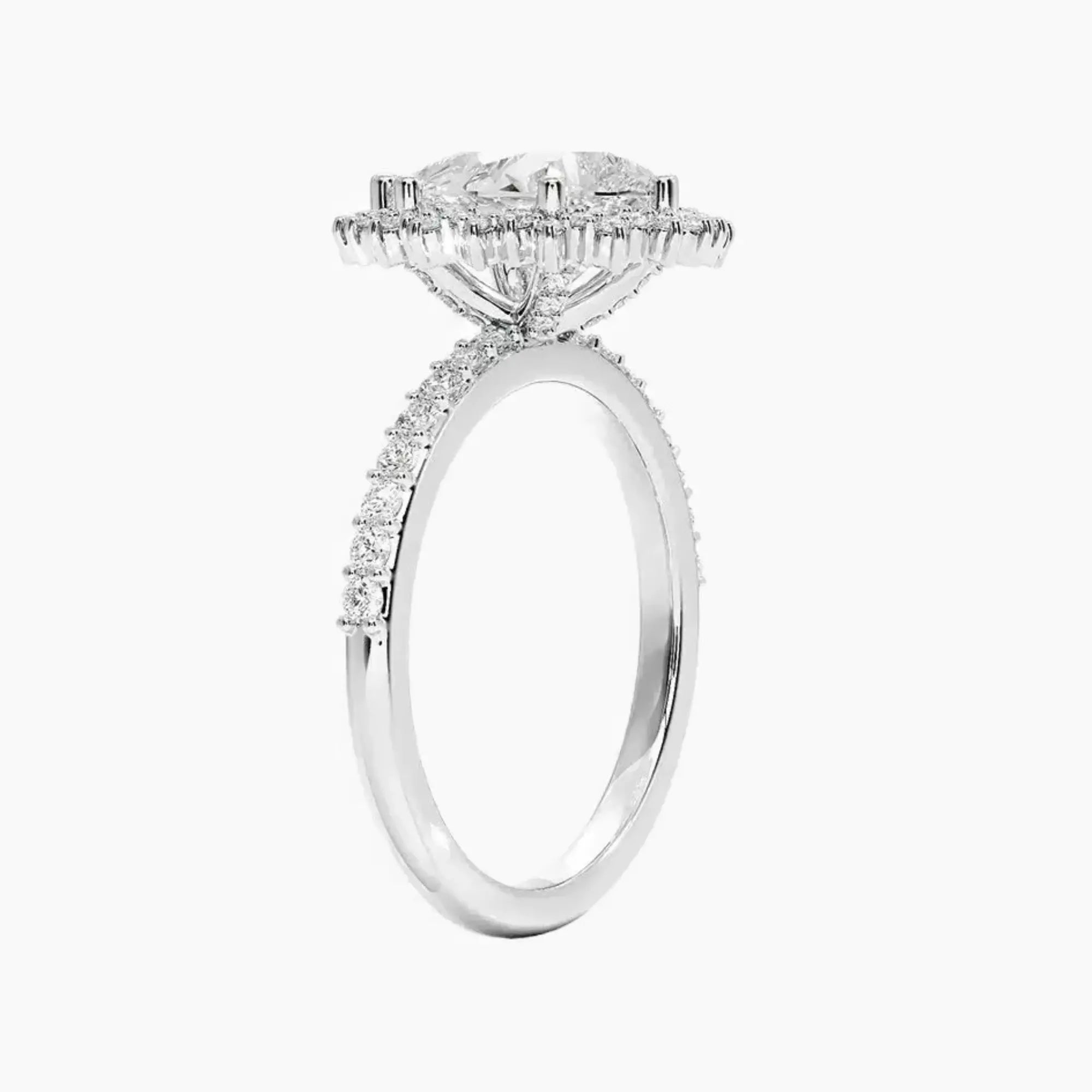 OBSER407 - Coraline Halo Pear engagement ring setting view 2