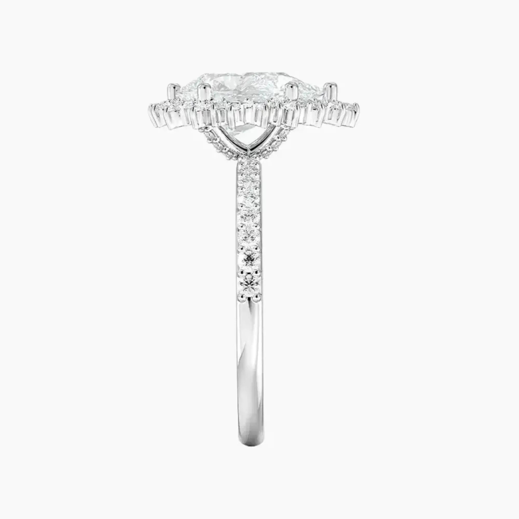 OBSER407 - Coraline Halo Pear engagement ring setting view 3