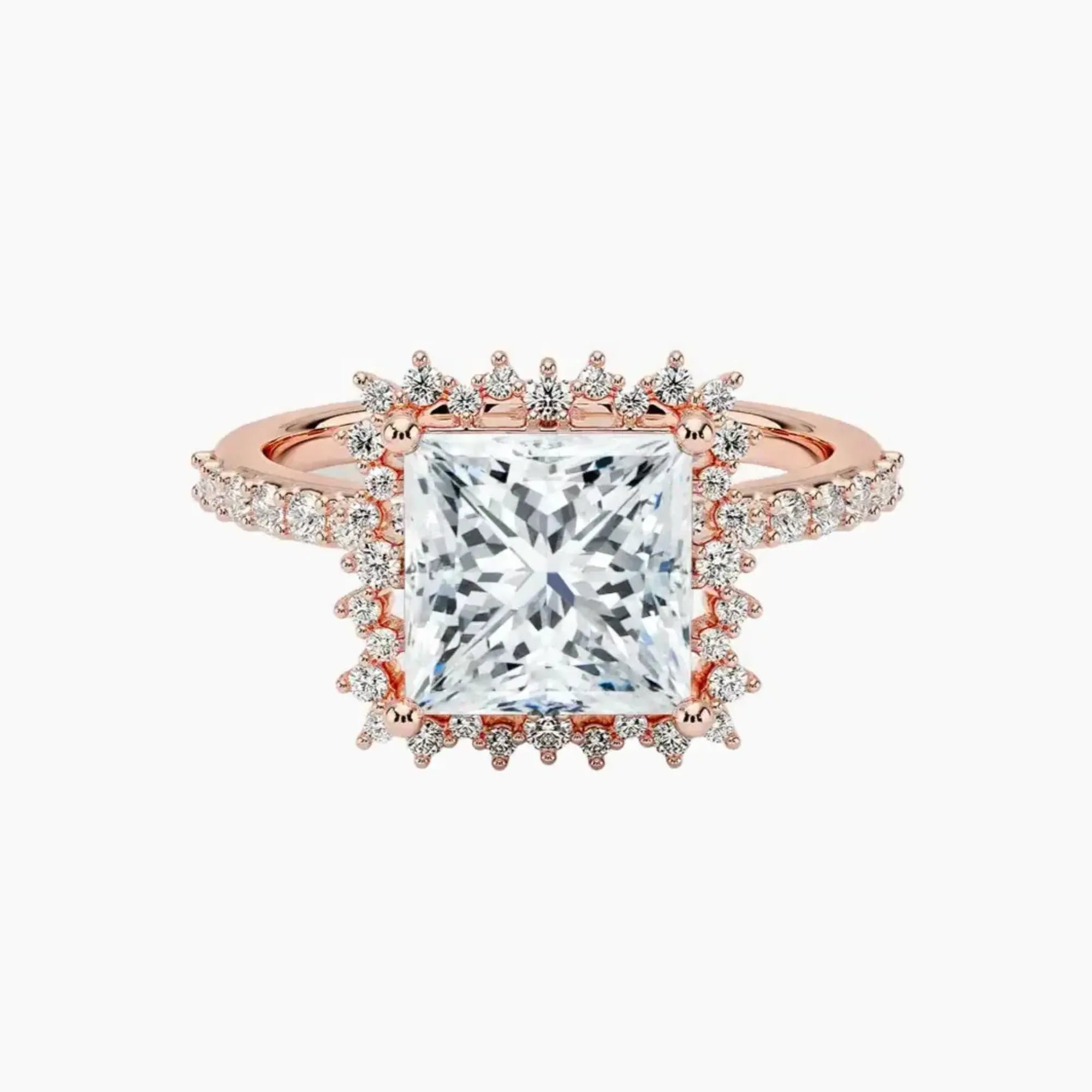 OBSER406 - Coraline Halo Princess engagement ring setting view 4