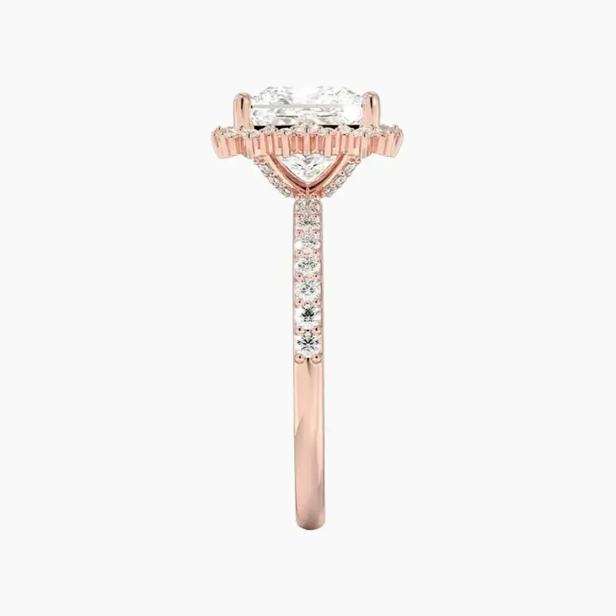 OBSER406 - Coraline Halo Princess engagement ring setting view 6