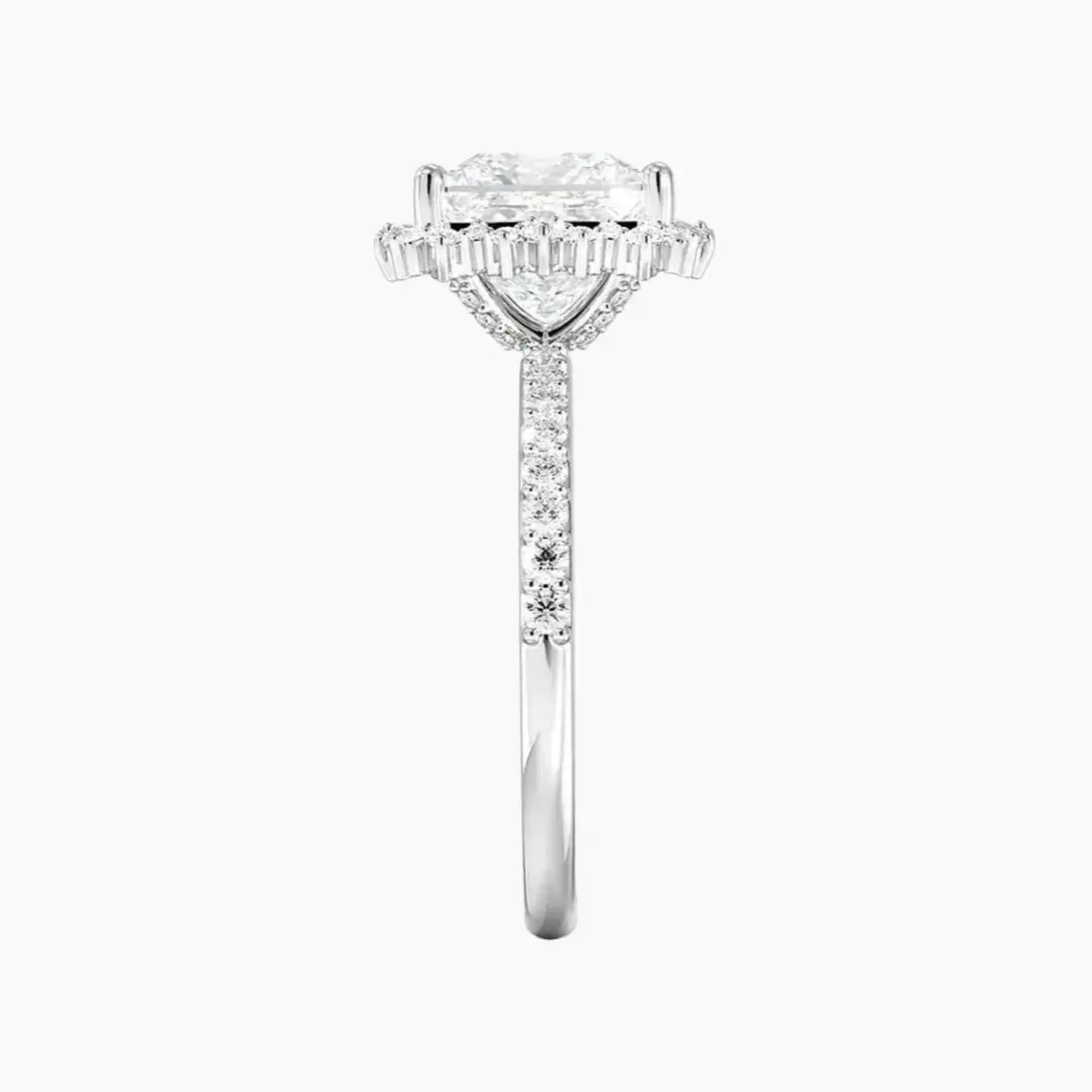 OBSER406 - Coraline Halo Princess engagement ring setting view 3