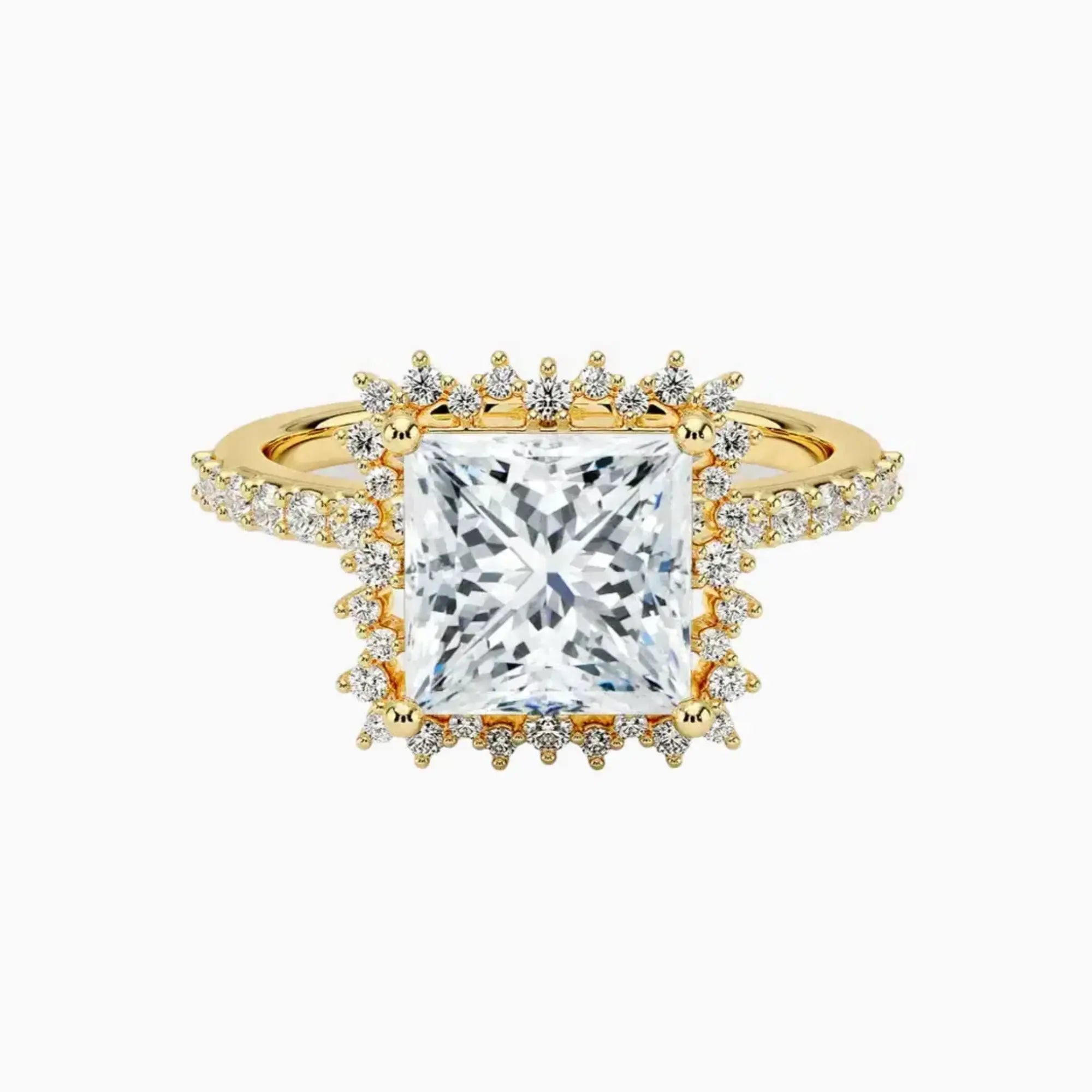OBSER406 - Coraline Halo Princess engagement ring setting view 7