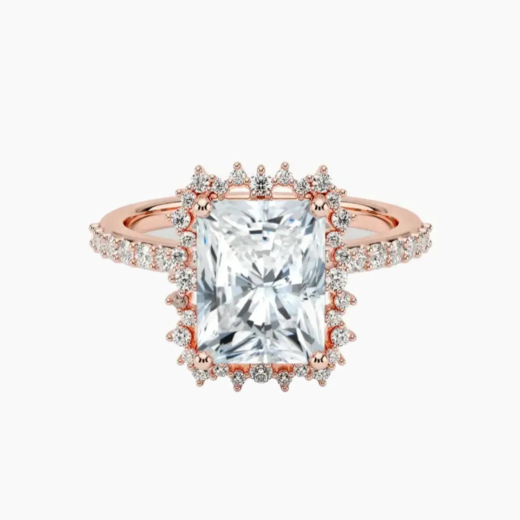 OBSER404 - Coraline Halo Radiant engagement ring setting view 4