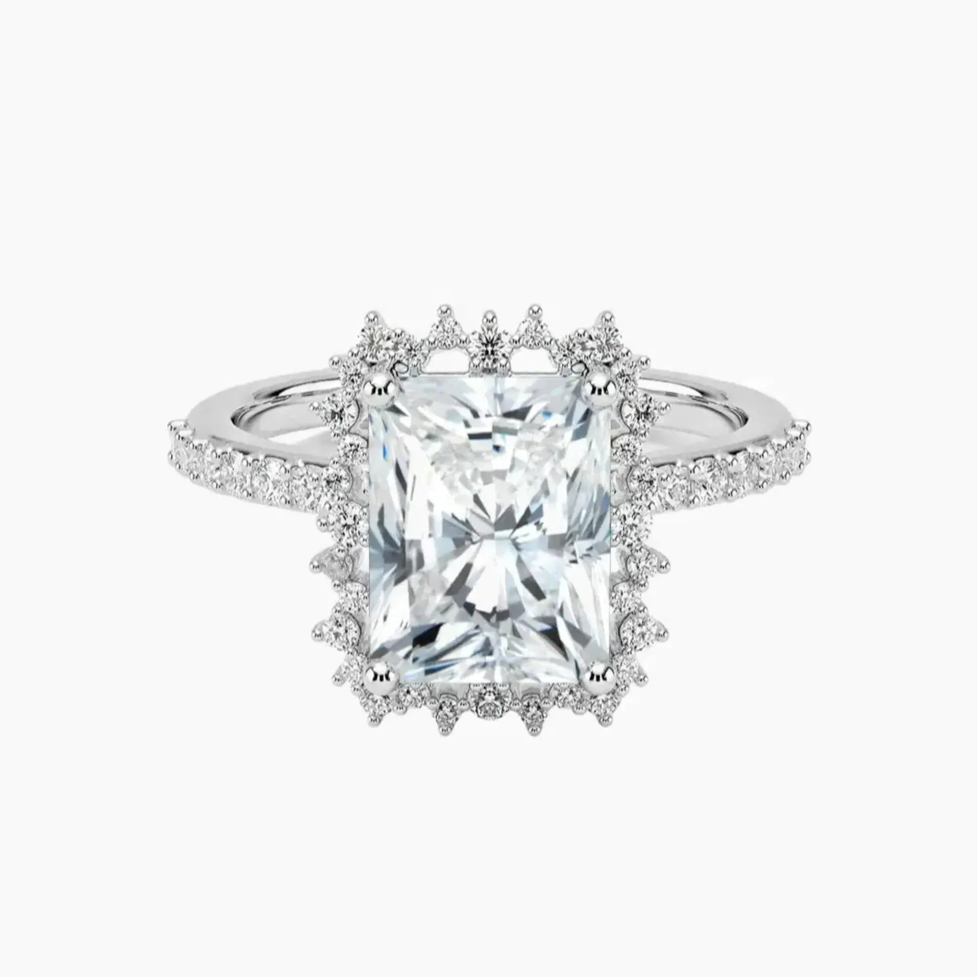 OBSER404 - Coraline Halo Radiant engagement ring setting view 1