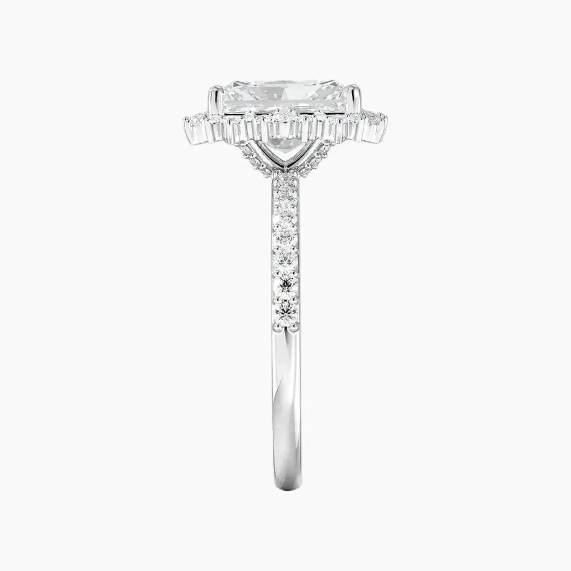 OBSER404 - Coraline Halo Radiant engagement ring setting view 3