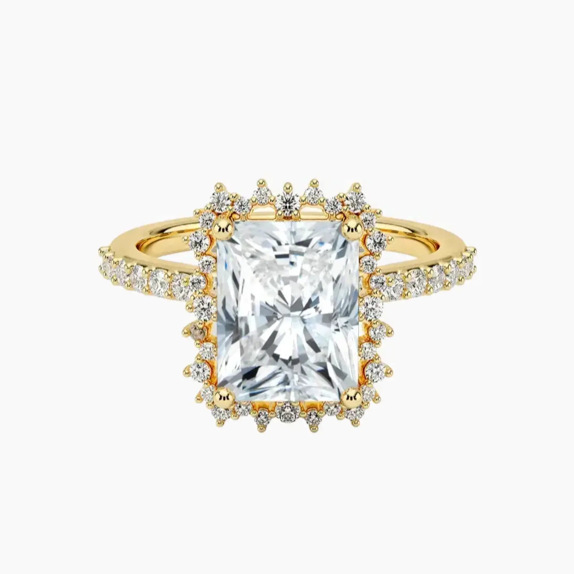 OBSER404 - Coraline Halo Radiant engagement ring setting view 7