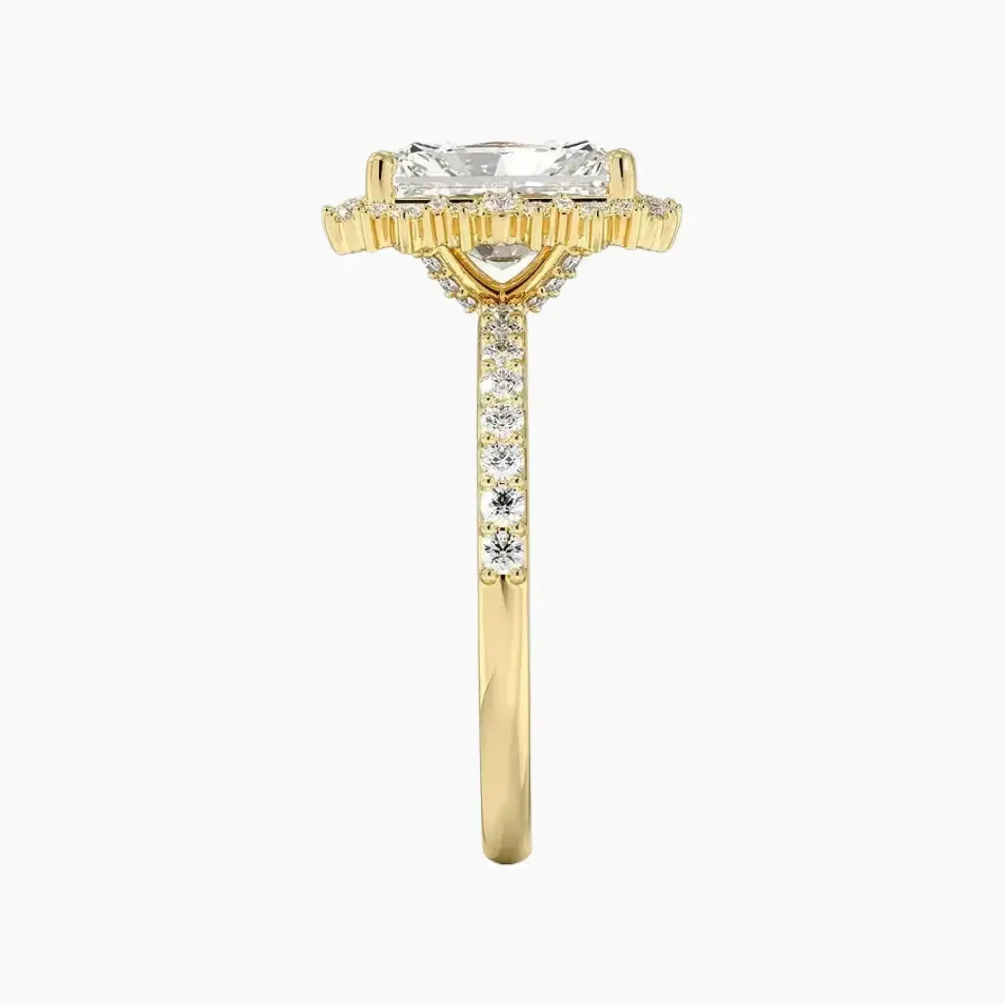 OBSER404 - Coraline Halo Radiant engagement ring setting view 9