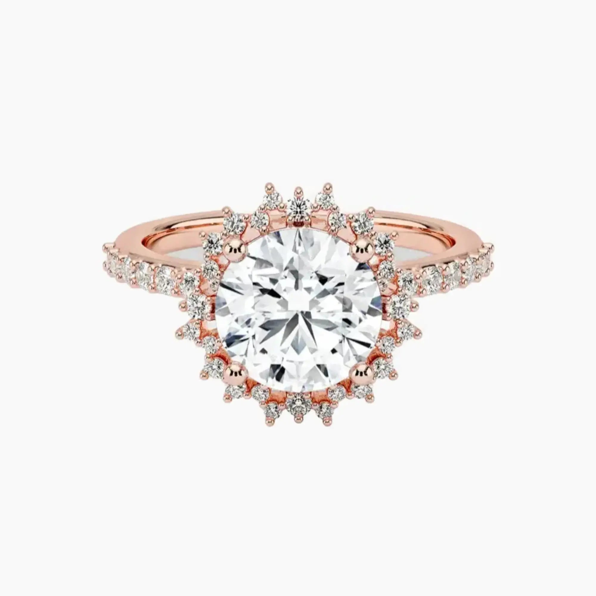 OBSER410 - Coraline Halo Round engagement ring setting view 4