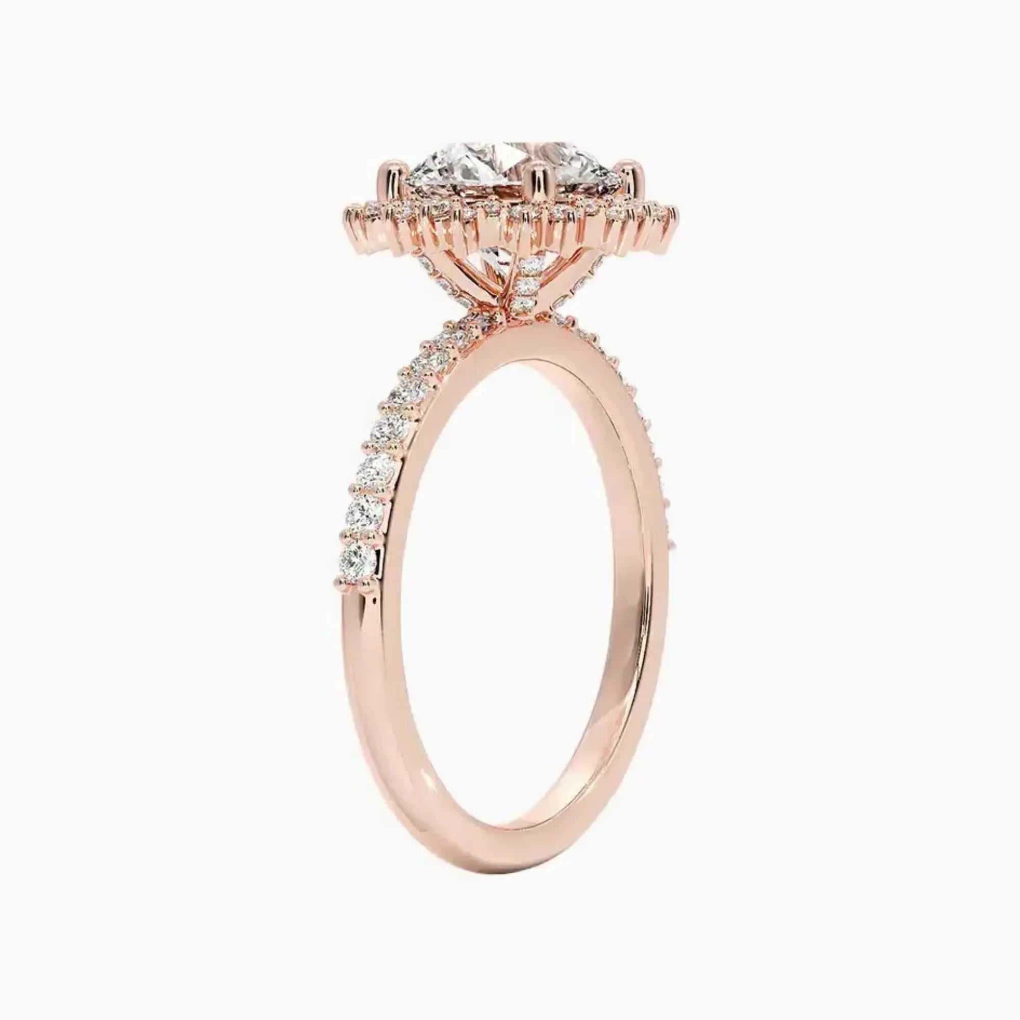 OBSER410 - Coraline Halo Round engagement ring setting view 5