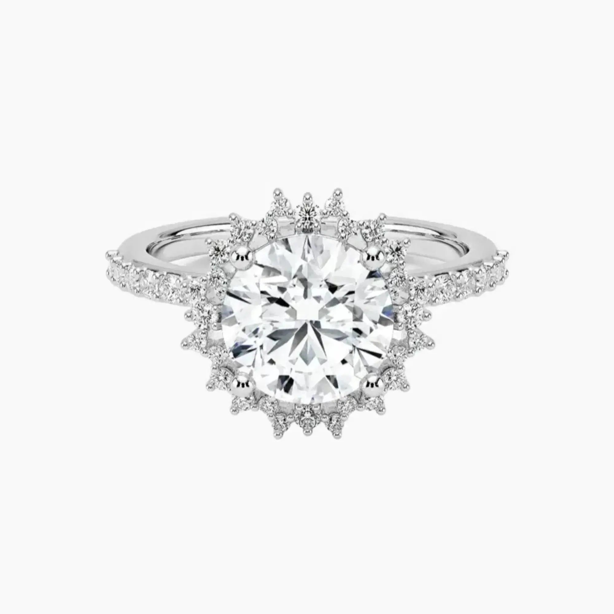 OBSER410 - Coraline Halo Round engagement ring setting view 1