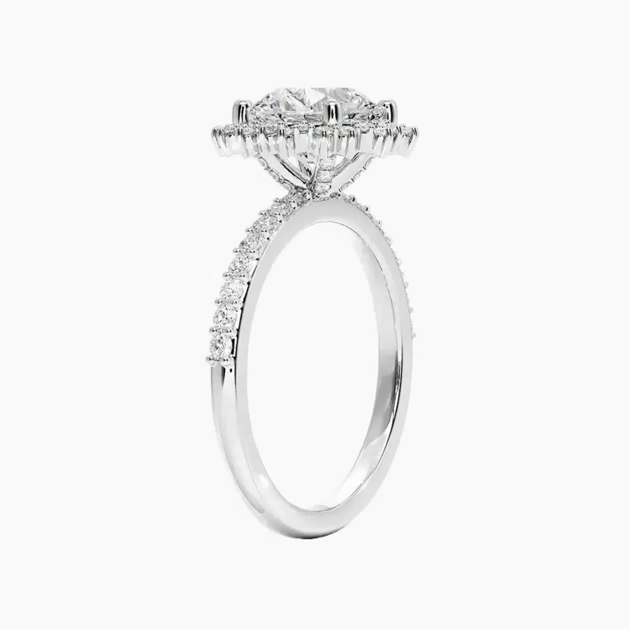 OBSER410 - Coraline Halo Round engagement ring setting view 2