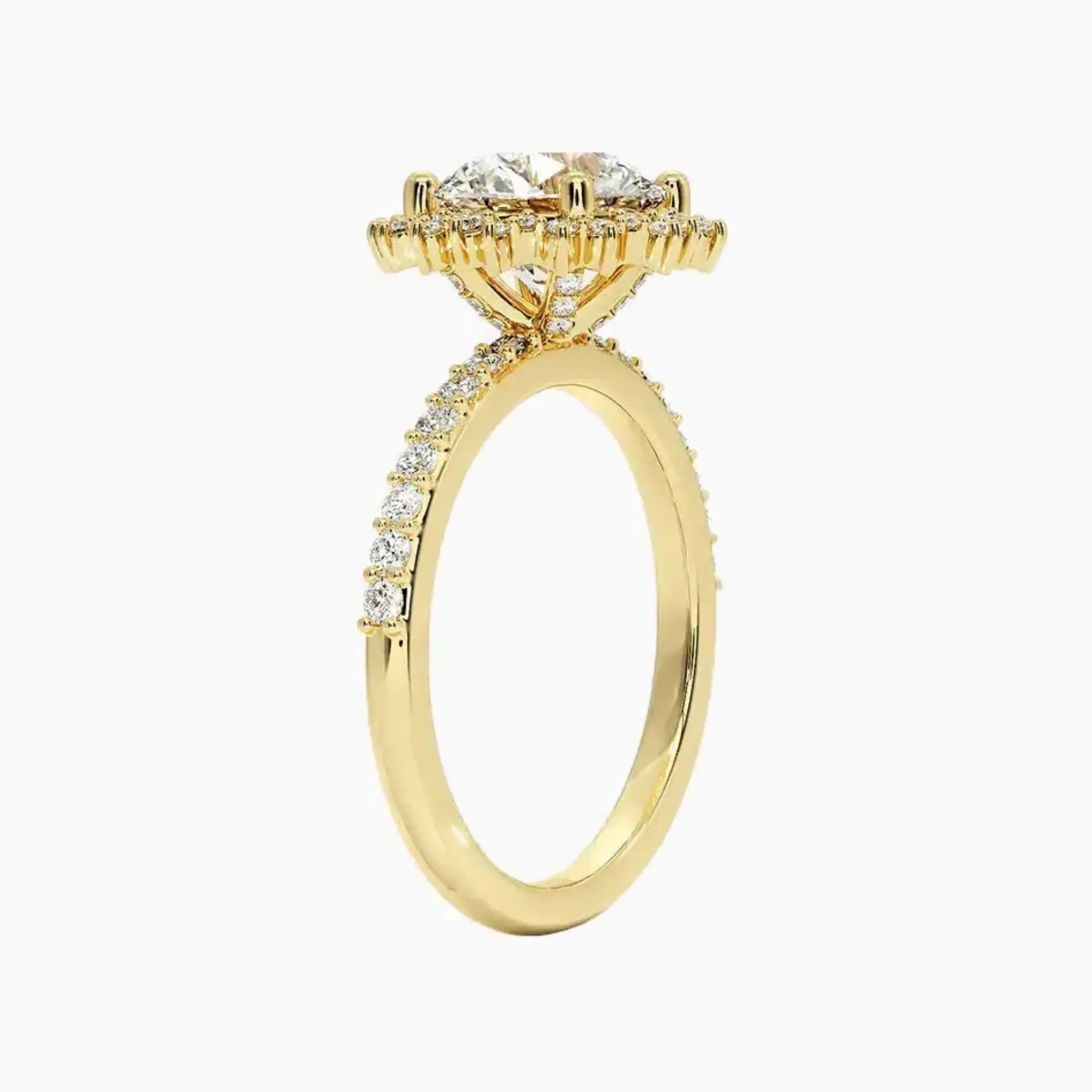 OBSER410 - Coraline Halo Round engagement ring setting view 8