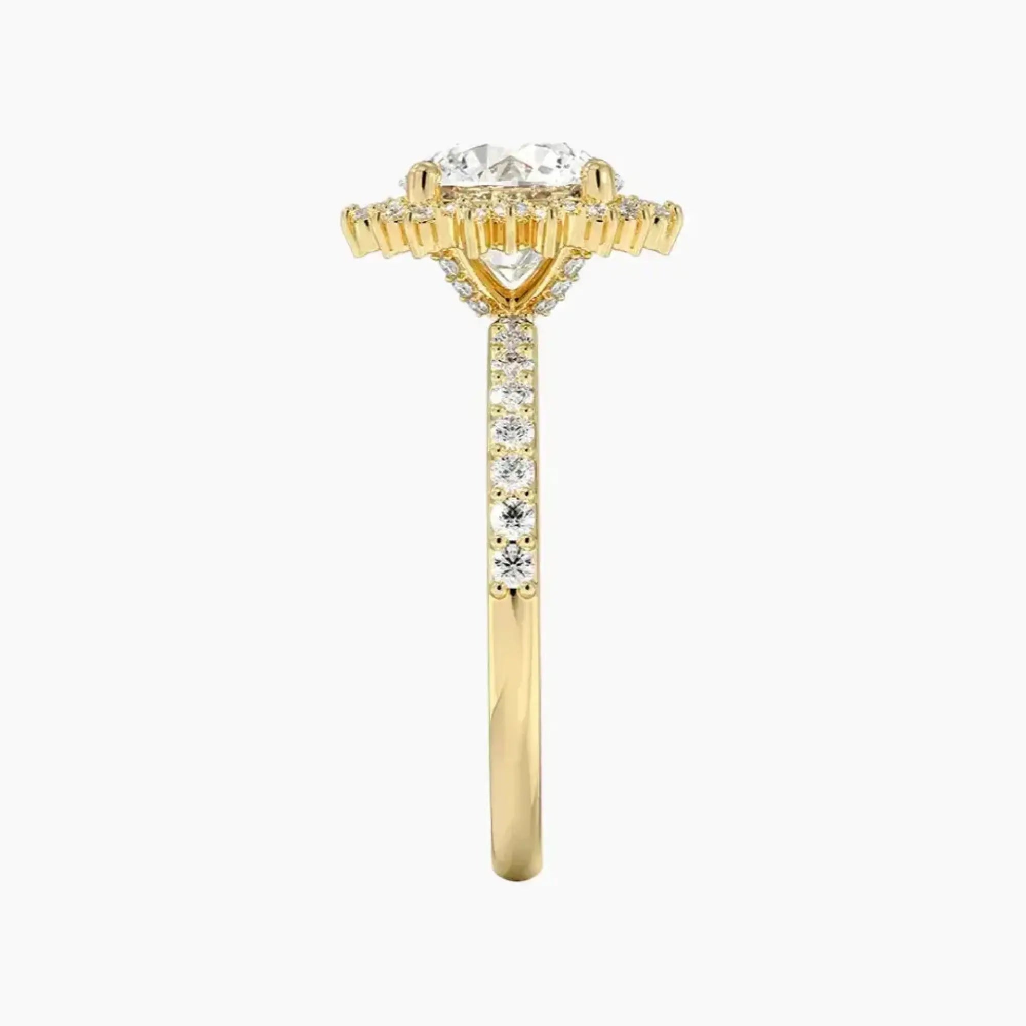 OBSER410 - Coraline Halo Round engagement ring setting view 9
