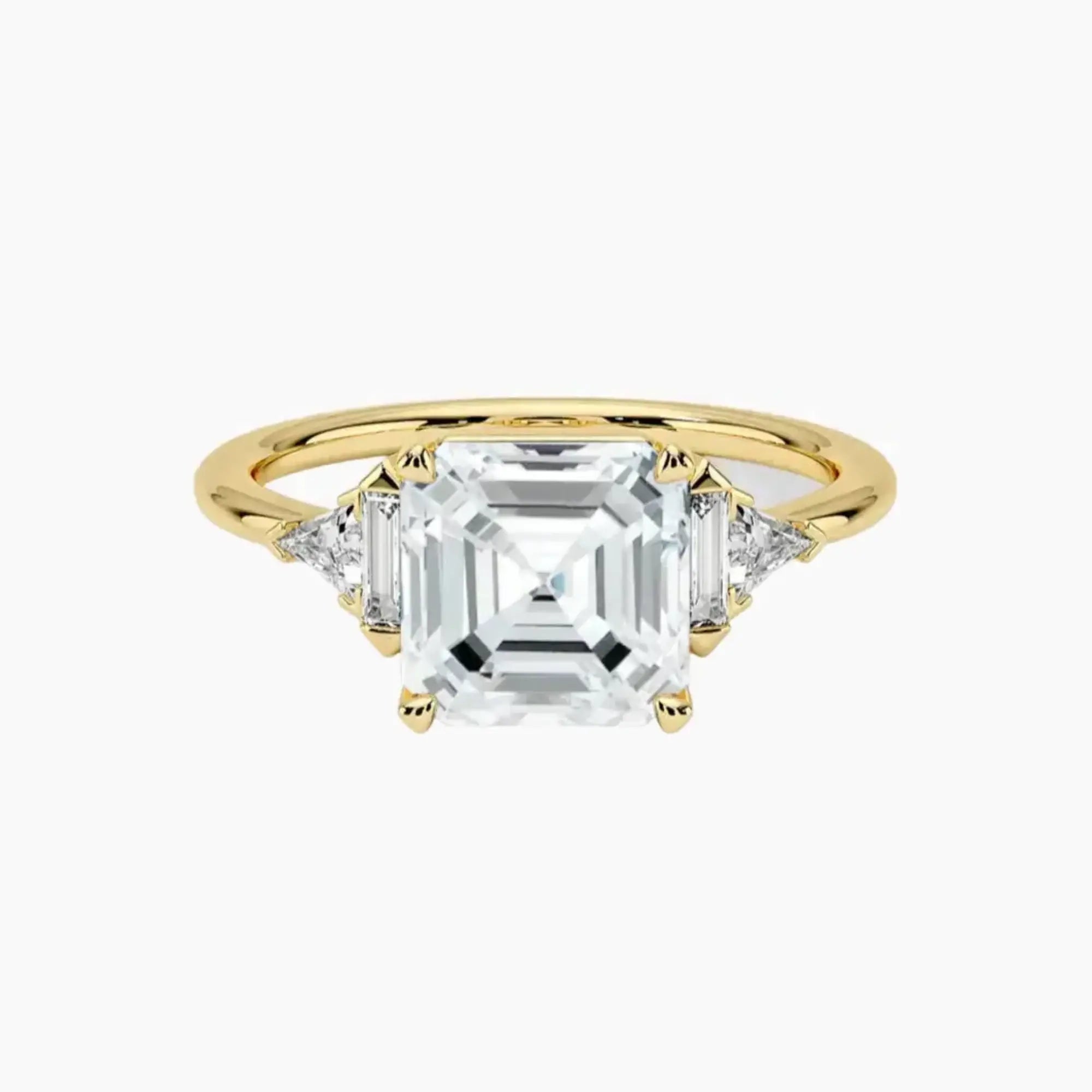 OBSER325 - Honora Five Stone Asscher engagement ring setting view 7