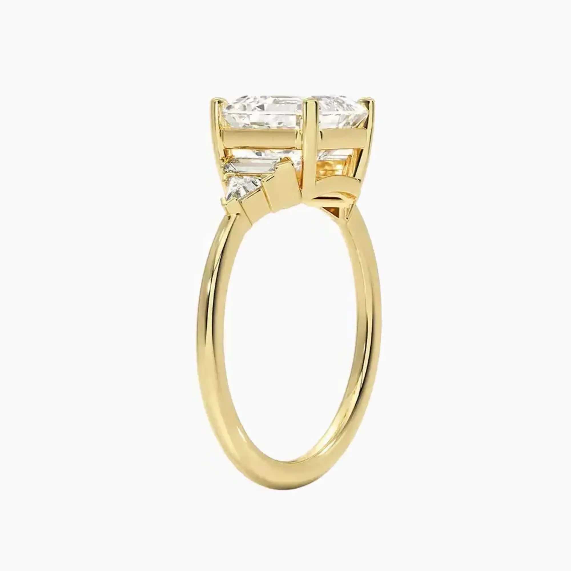 OBSER325 - Honora Five Stone Asscher engagement ring setting view 8