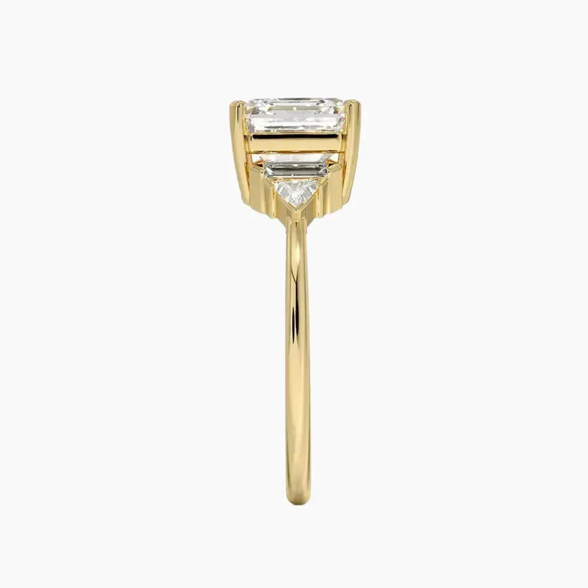 OBSER325 - Honora Five Stone Asscher engagement ring setting view 9